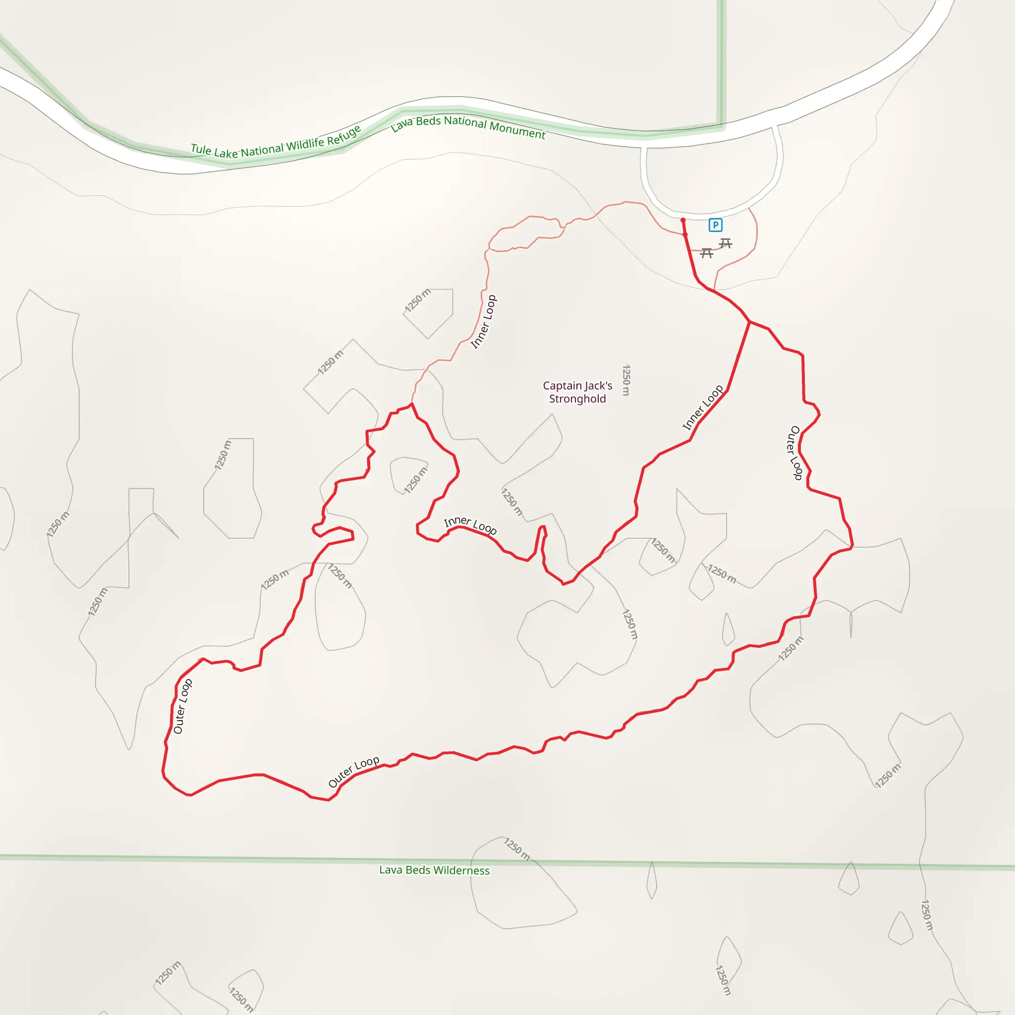 Captain Jack's Stronghold Loop mobile static map