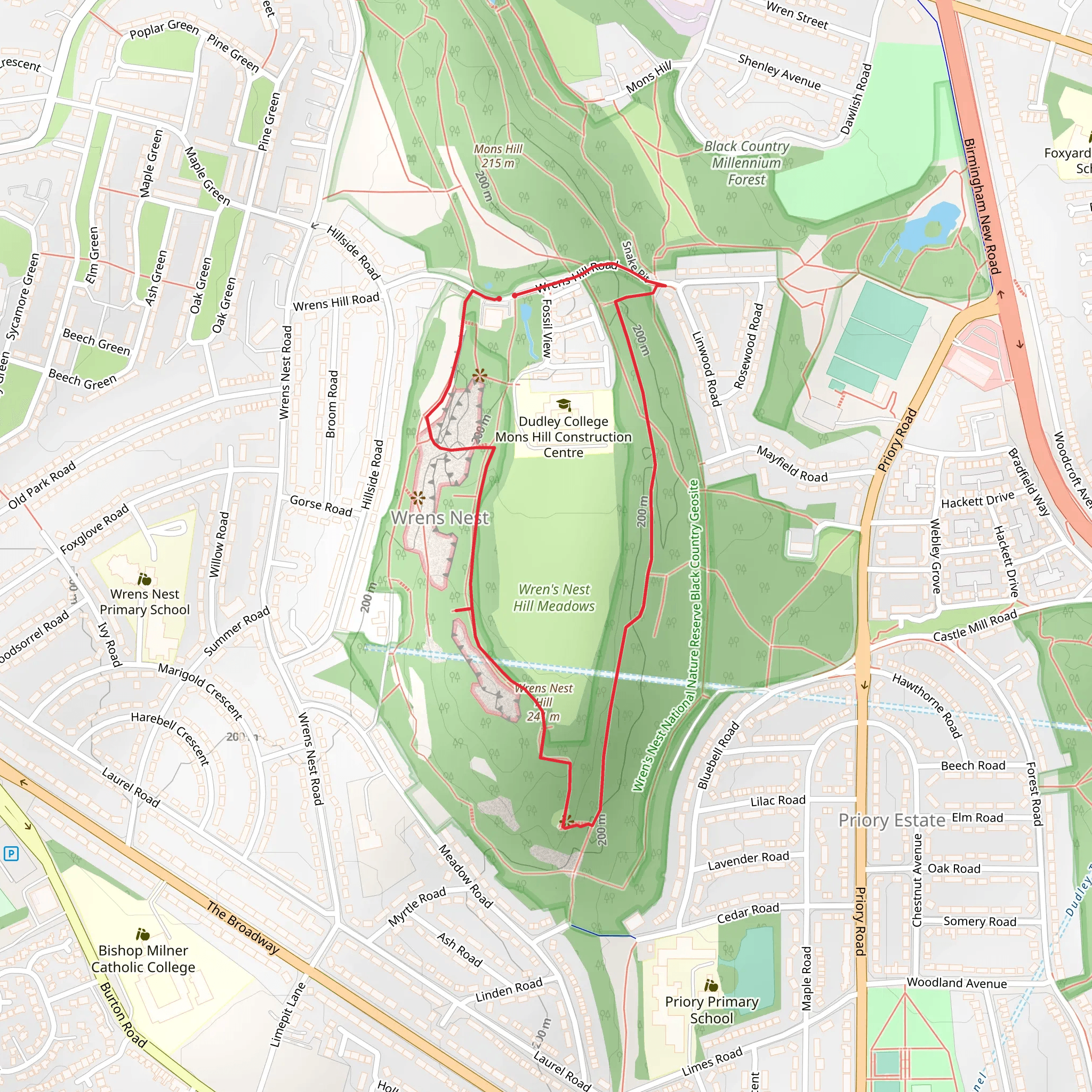 Murchison's View and Seven Sisters Mine Loop via Limestone Walk mobile static map