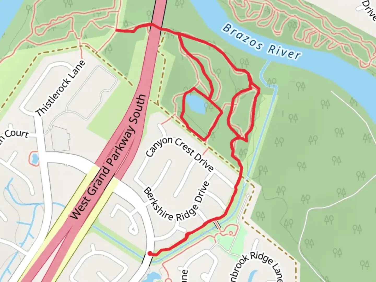 An image depicting the trail Brazos River Loop Trail and its surrounding area.