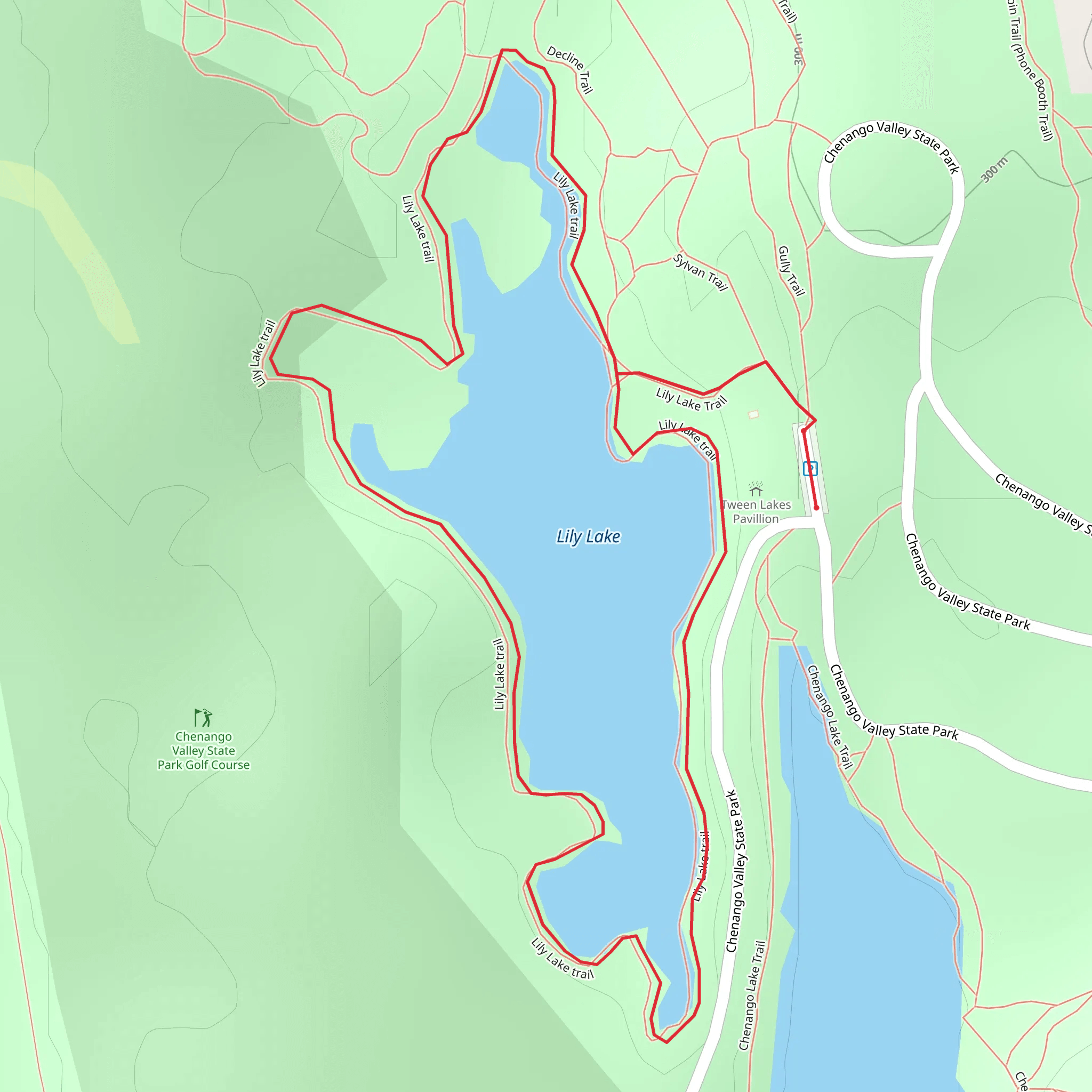 Lily Lake Loop Trail mobile static map