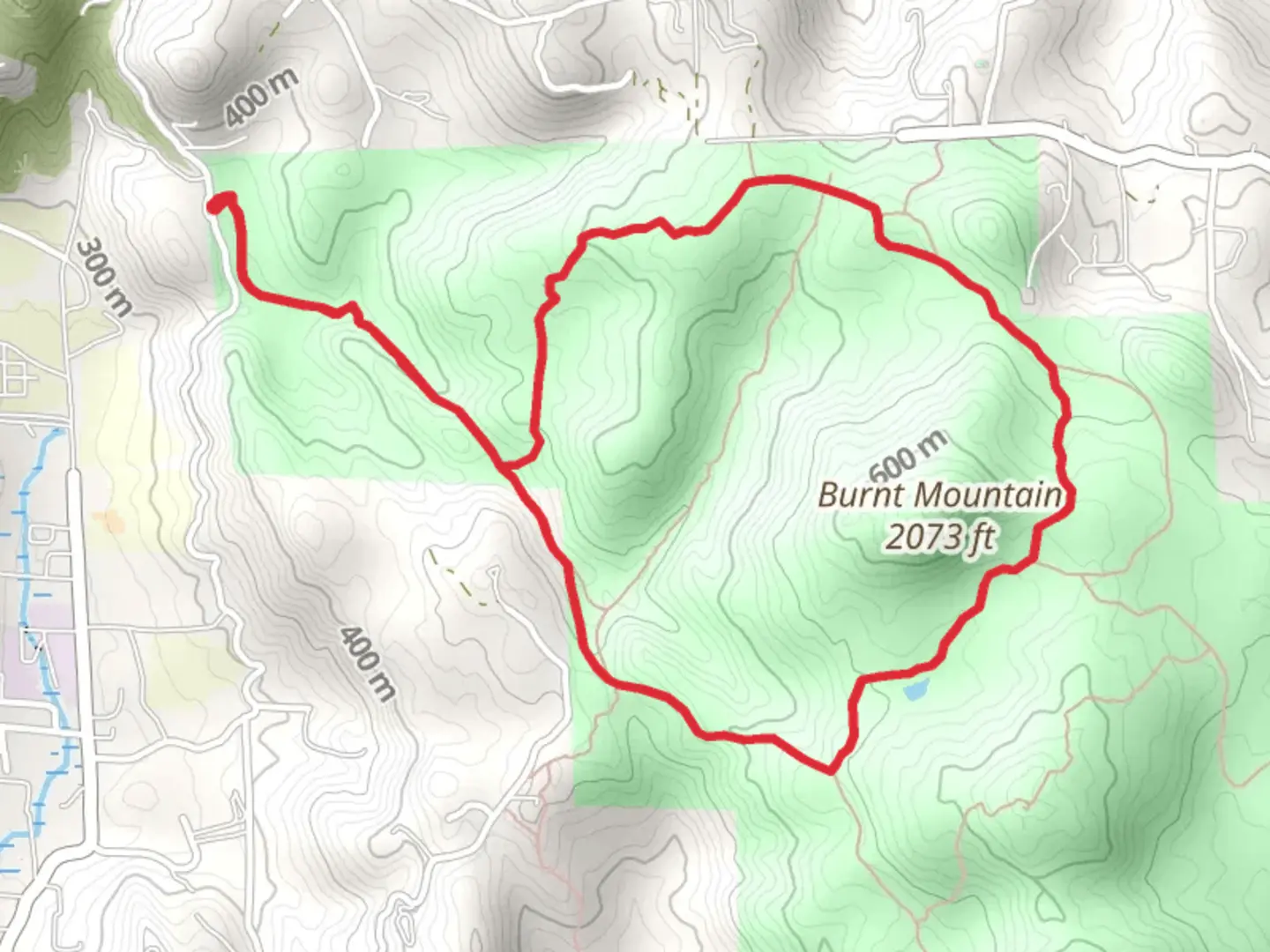 An image depicting the trail Cougar Ridge Trail and Engelmann Oak Trail Loop and its surrounding area.