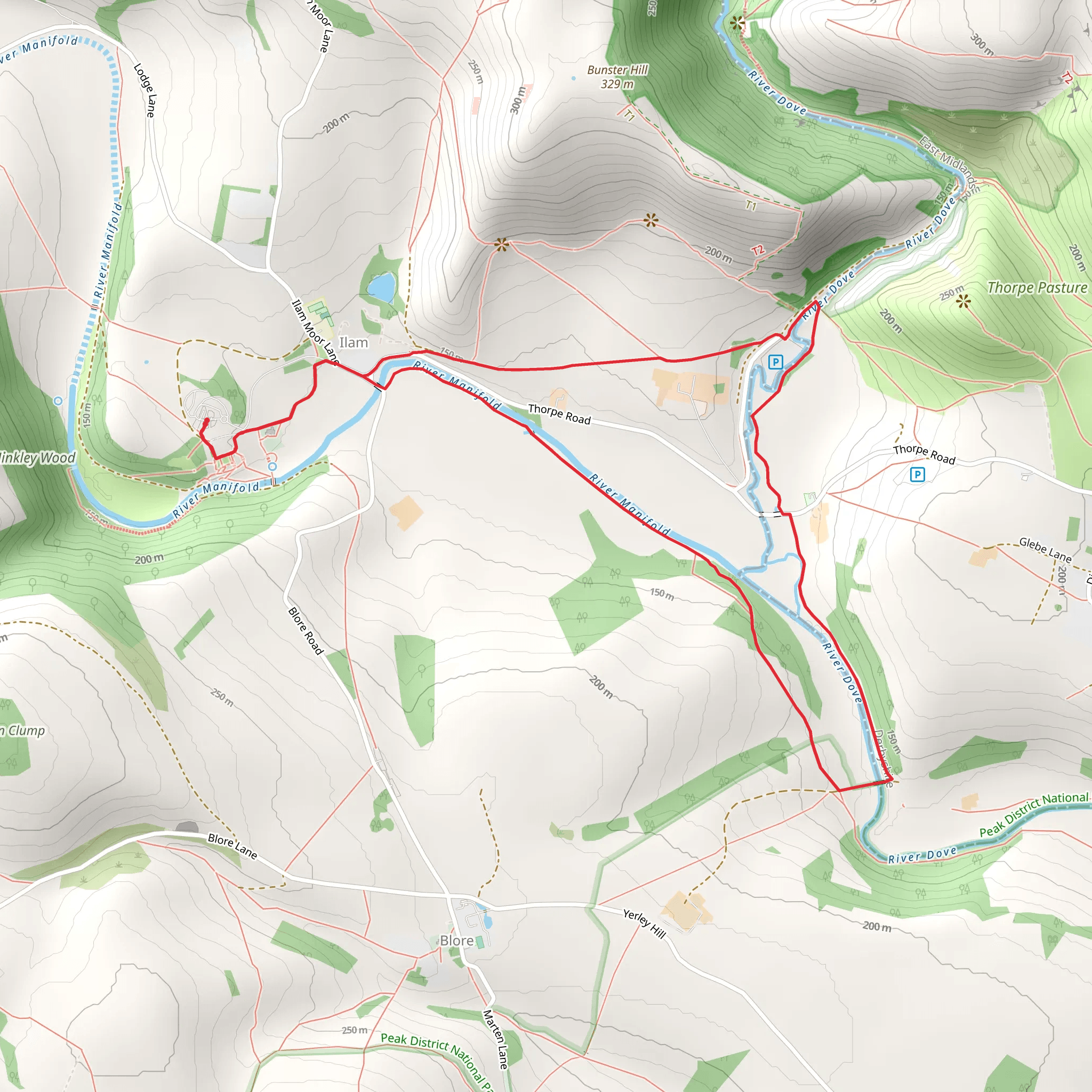 Dovedale Loop mobile static map