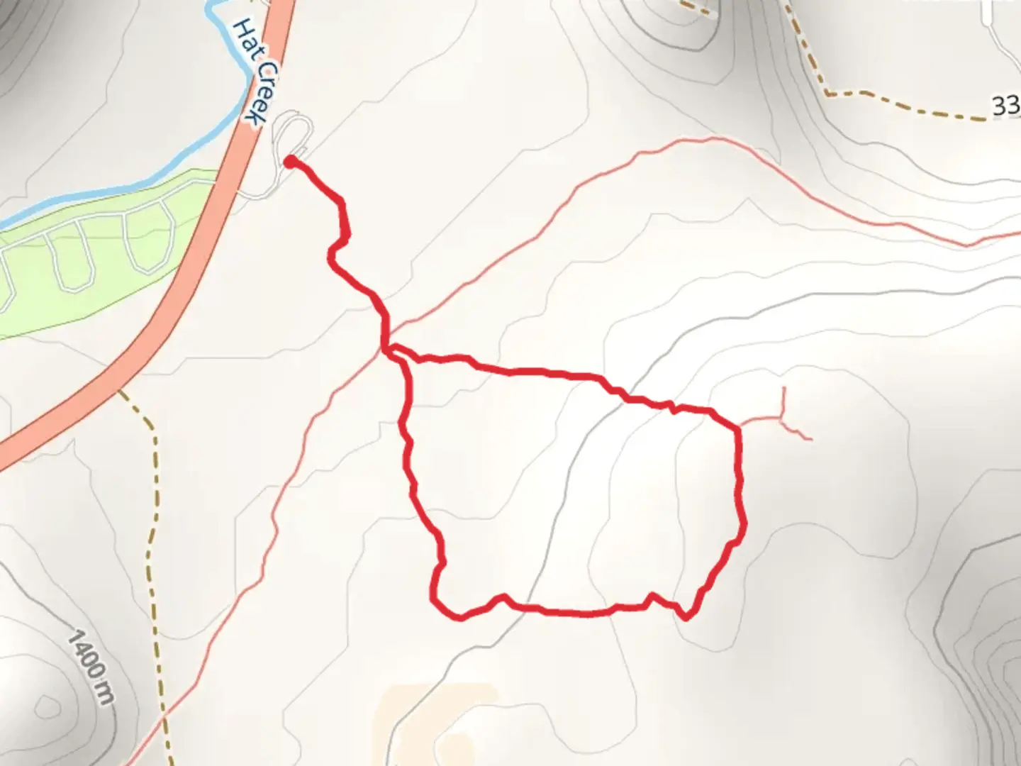 An image depicting the trail Spatter Cones Trail Loop and its surrounding area.