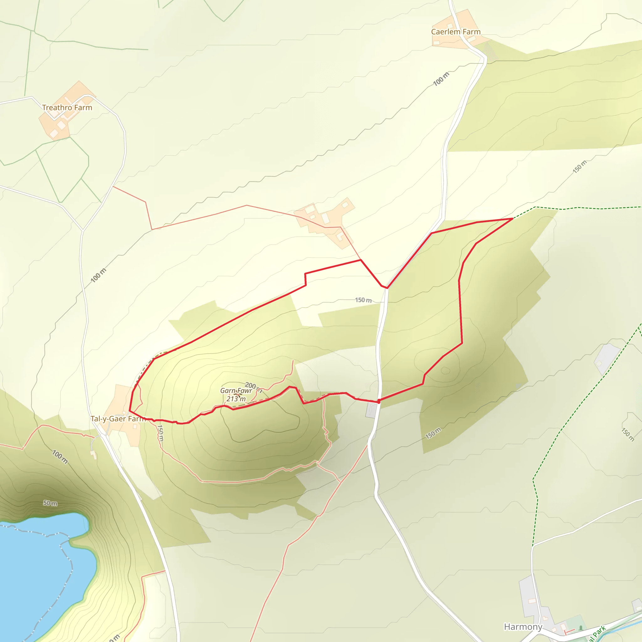 Garn Fawr and Garn Fechan Hillforts mobile static map