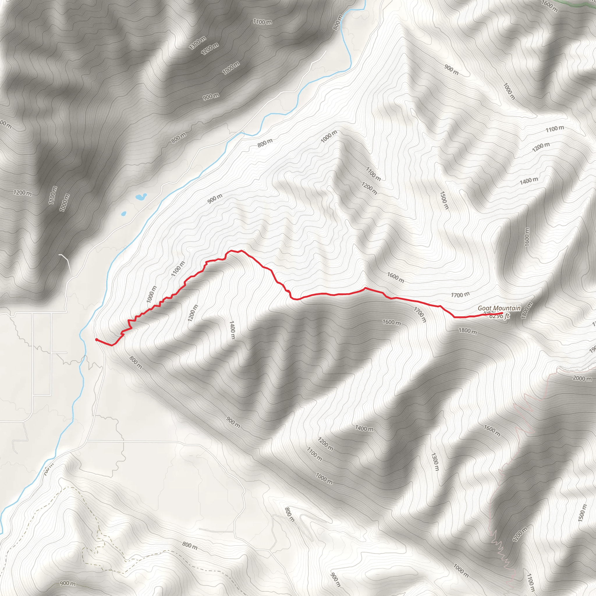 Goat Mountain Trail mobile static map