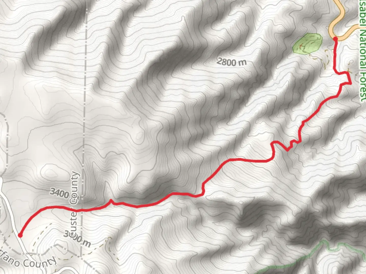 An image depicting the trail Millset Trail and its surrounding area.