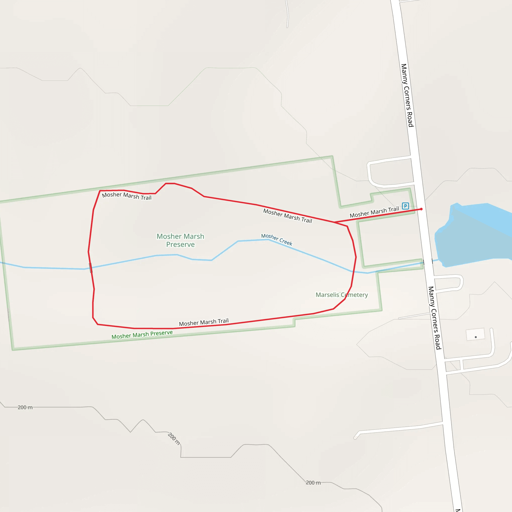 Mosher Marsh Loop Trail mobile static map