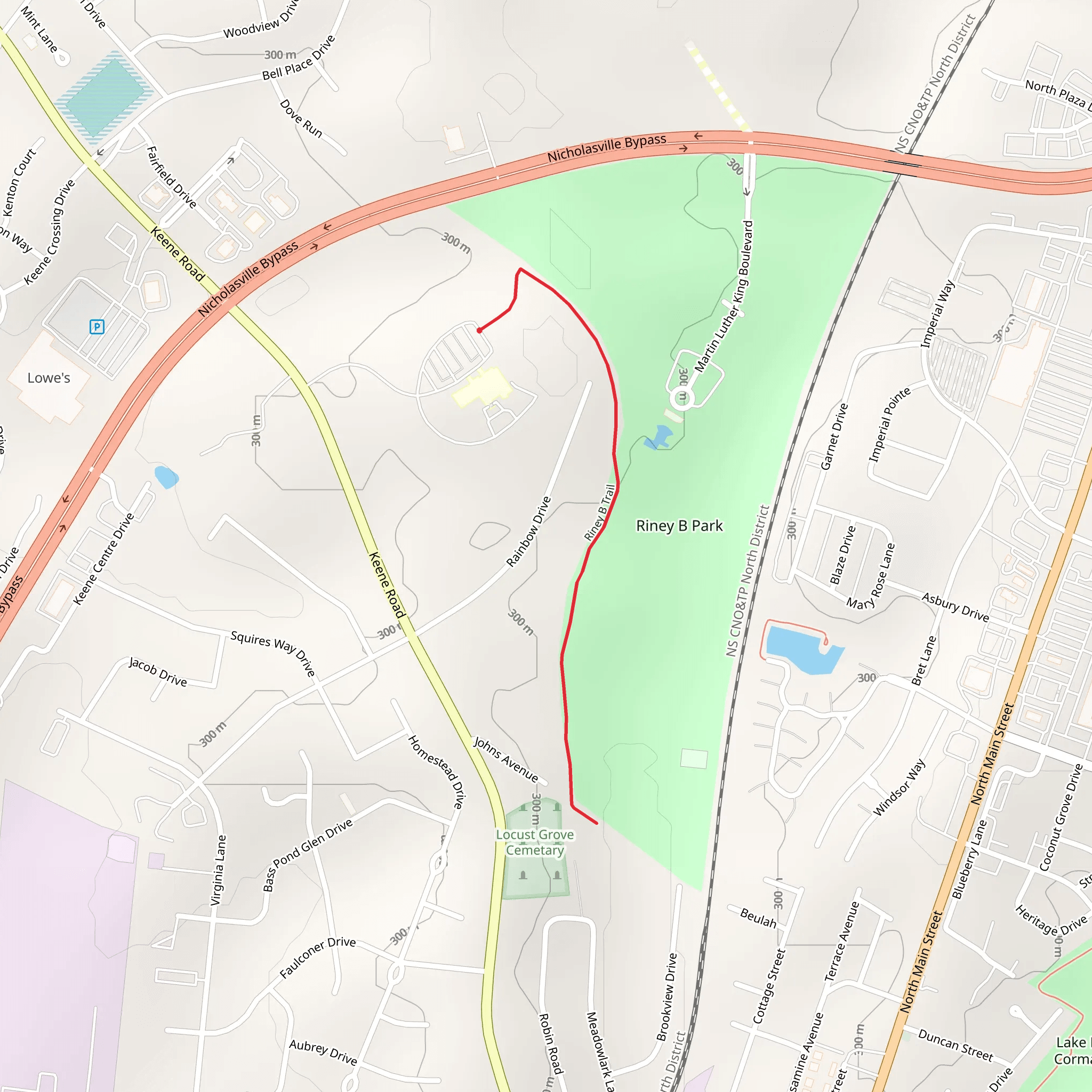 Riney B Trail mobile static map