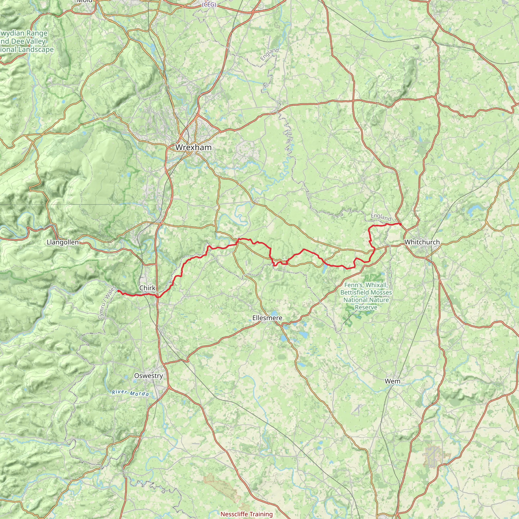 Llwybr Marlor Way mobile static map