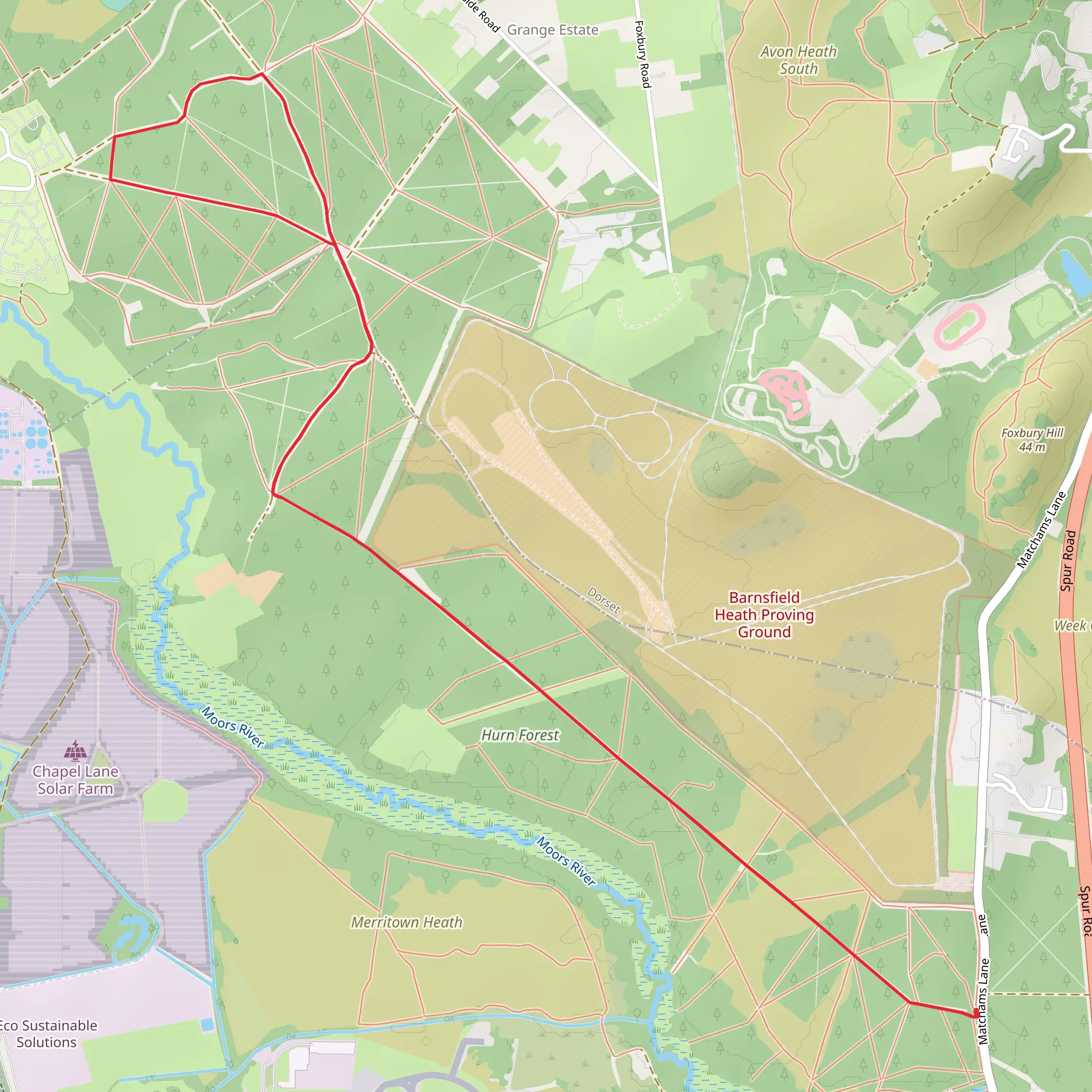 Barnsfield Heath Walk mobile static map