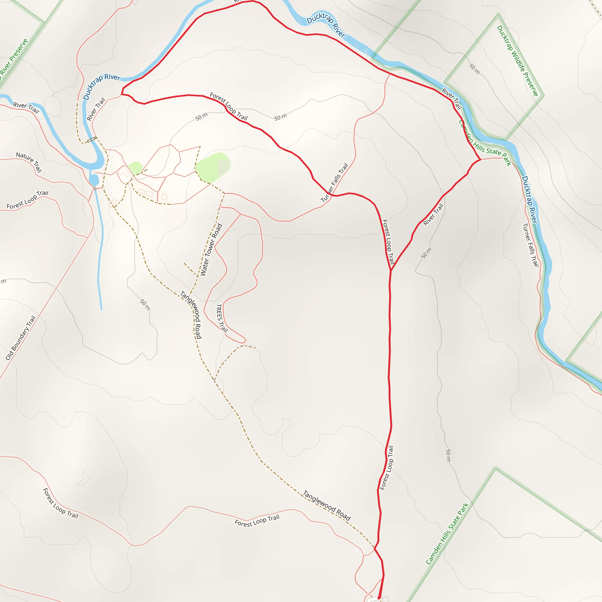 Ducktrap River Loop mobile static map