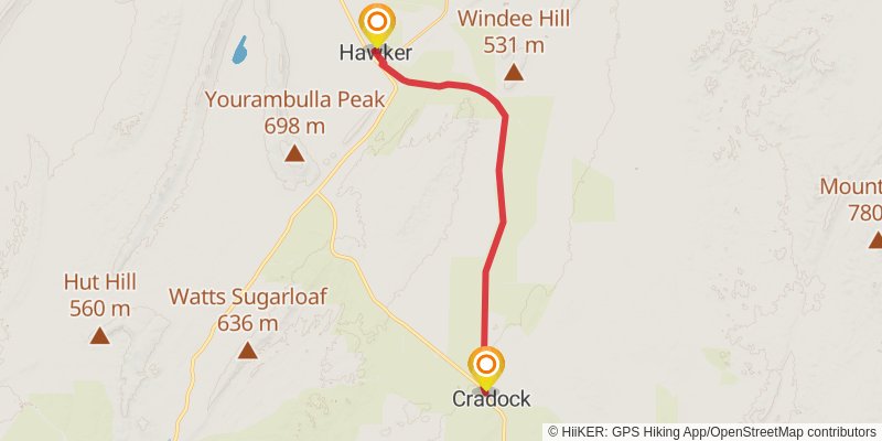 Mawson Trail stage 31 Map