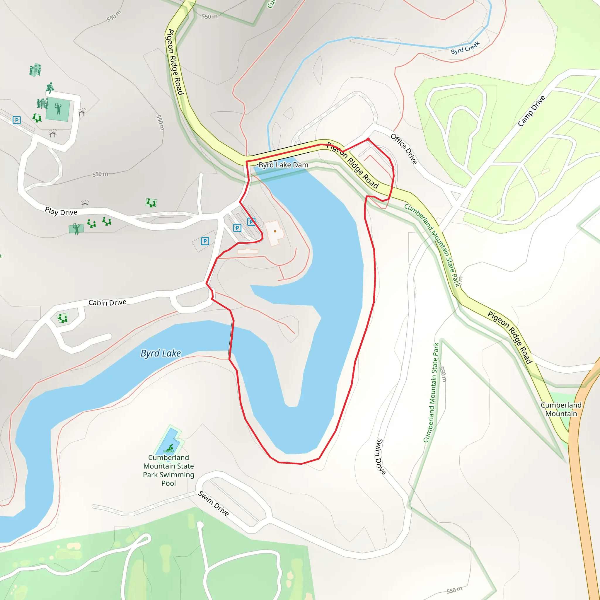 Byrd Lake mobile static map