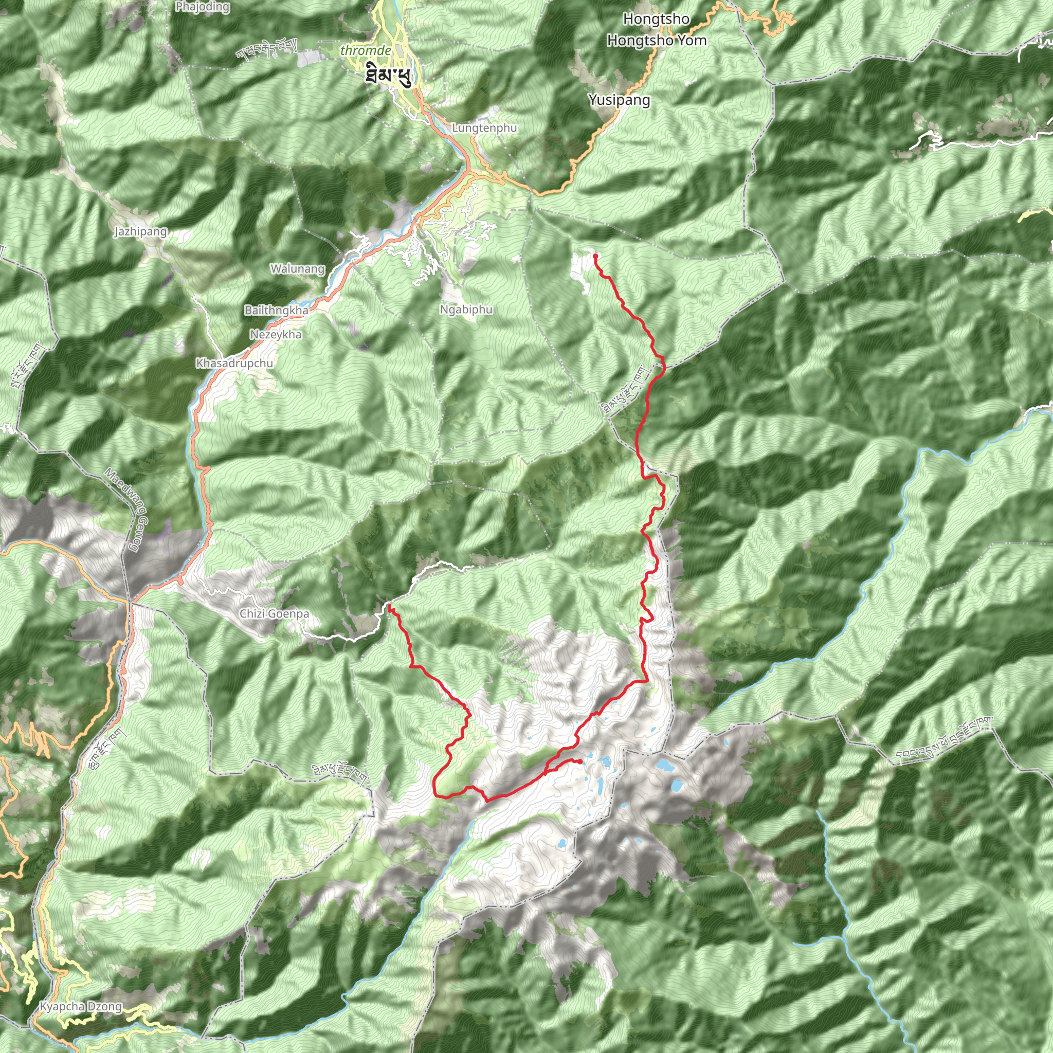 Dagala Thousand Lakes Trek mobile static map