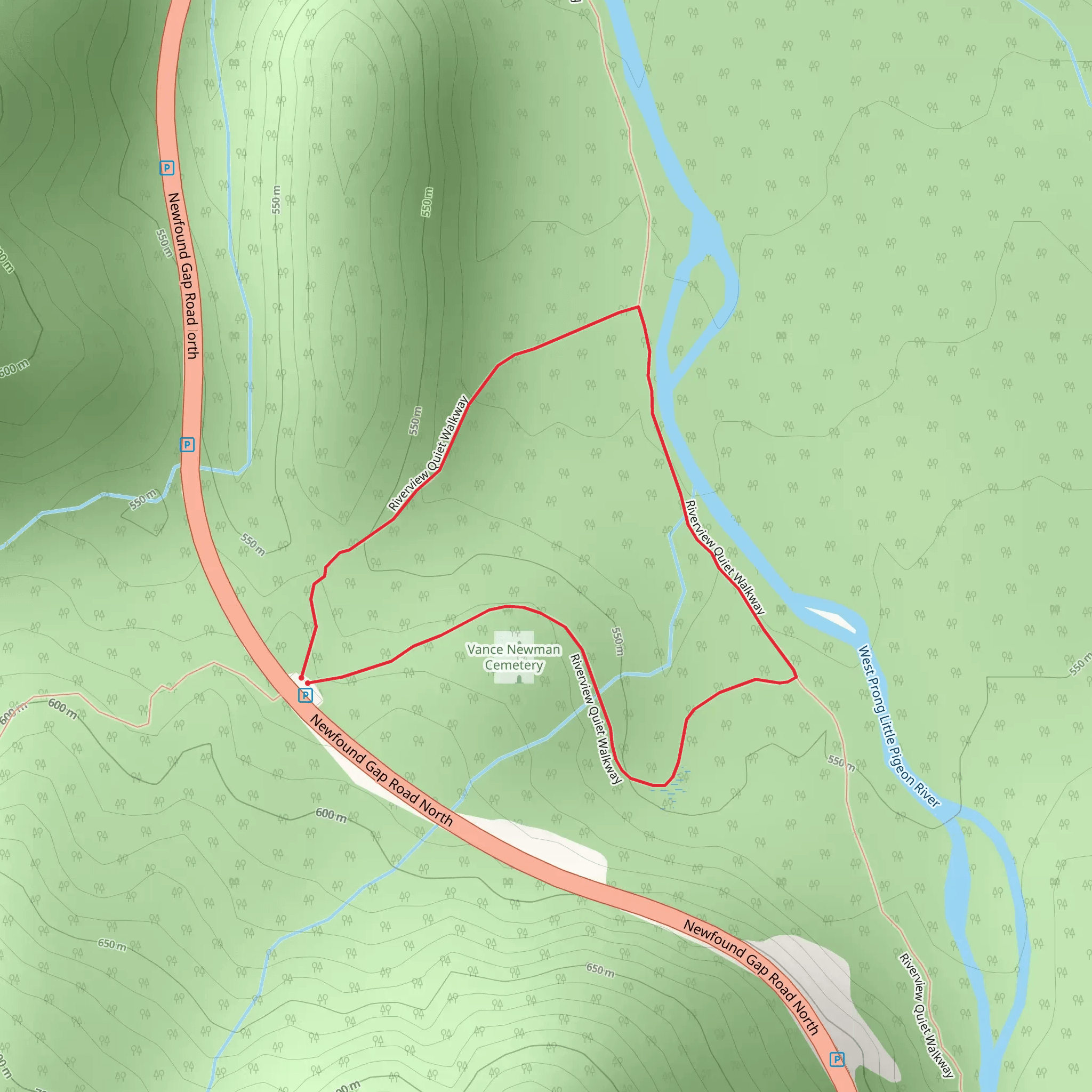 Riverview Quiet Walkway Loop mobile static map