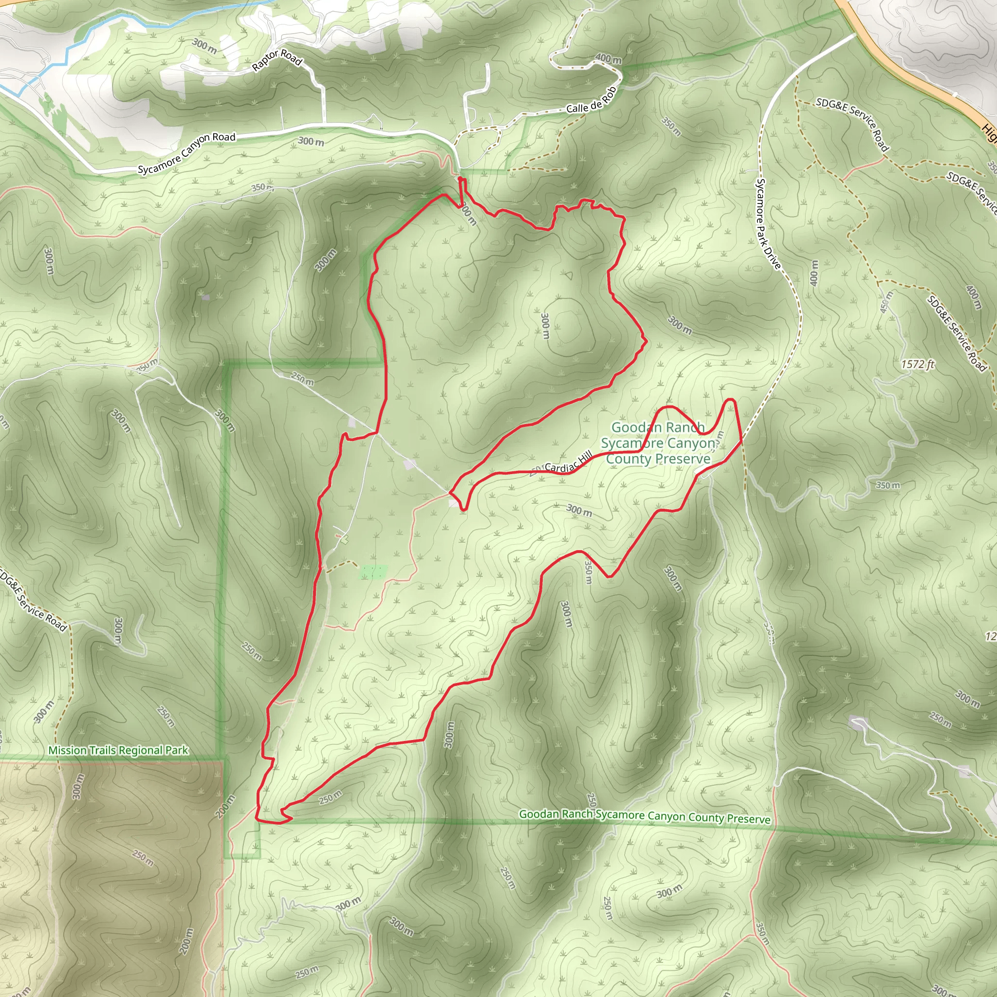 Martha Grove and Ridge Loop Trail mobile static map