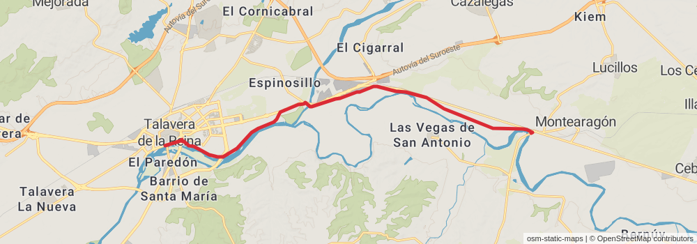 GR 113 Camino Natural del Tajo stage 29 Map