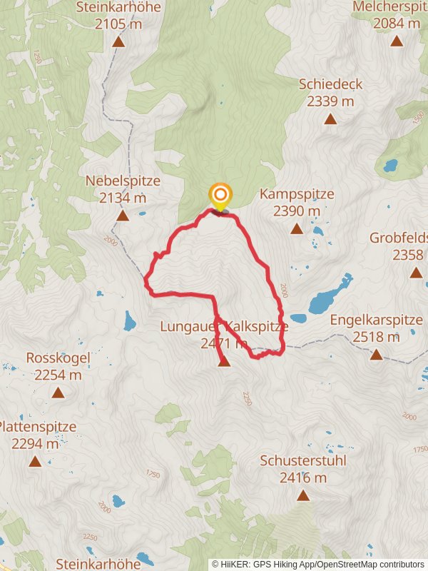 Steirische und Lungauer Kalkspitze Summits via Kranzl mobile static map