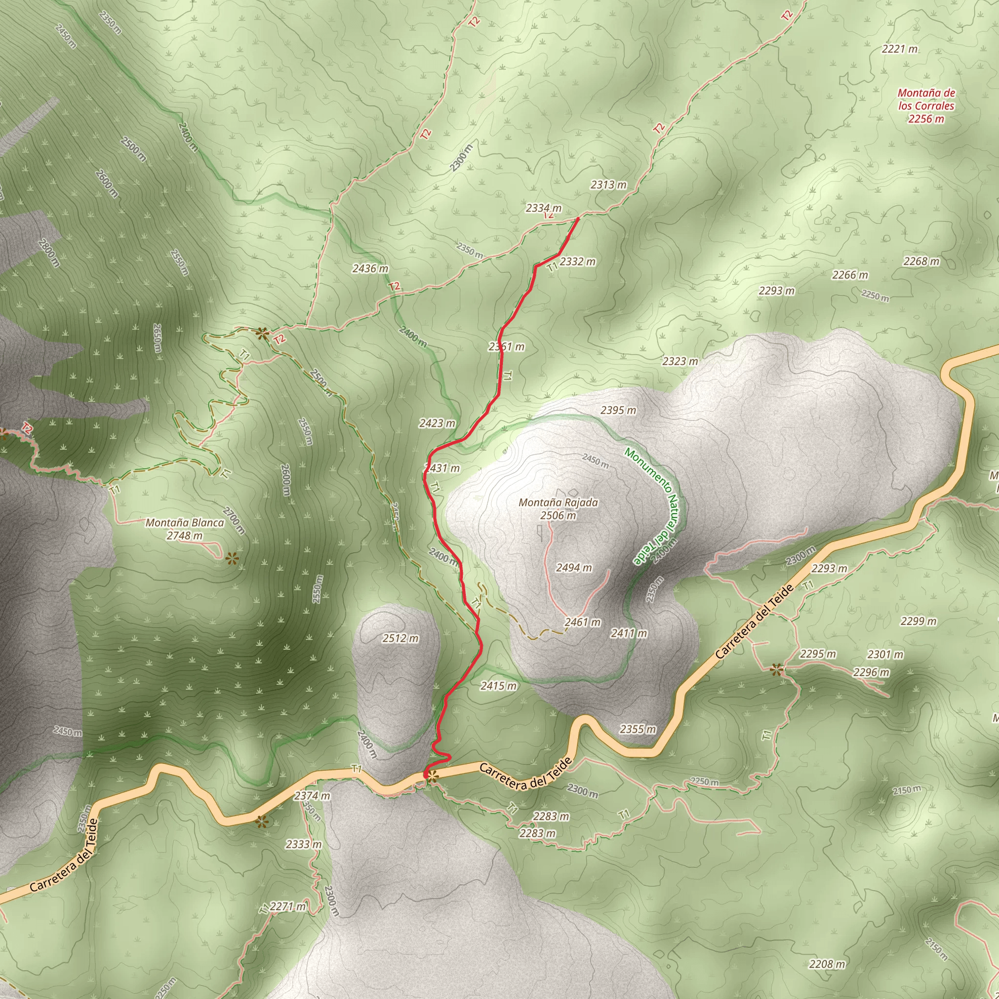 S-27 Montaña Rajada mobile static map