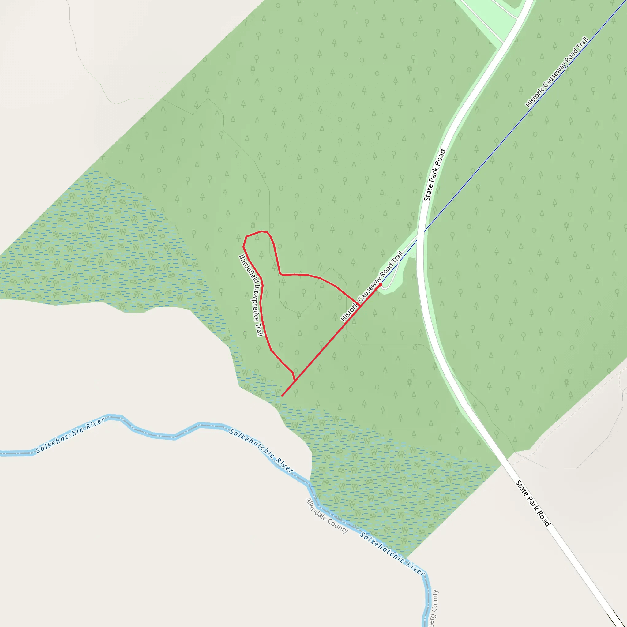 Battlefield Interpretive Loop Trail mobile static map