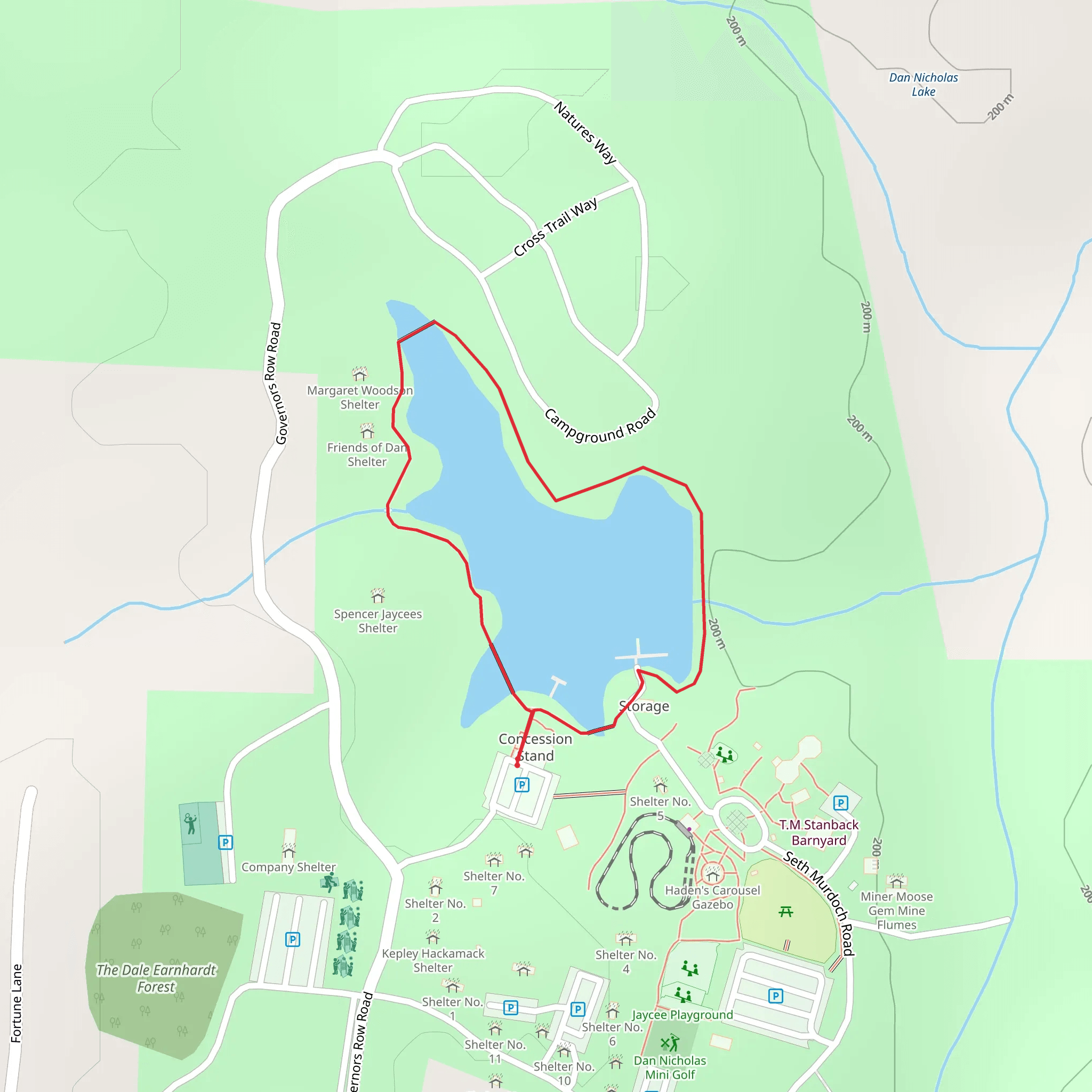 Dan Nicholas Park Loop mobile static map