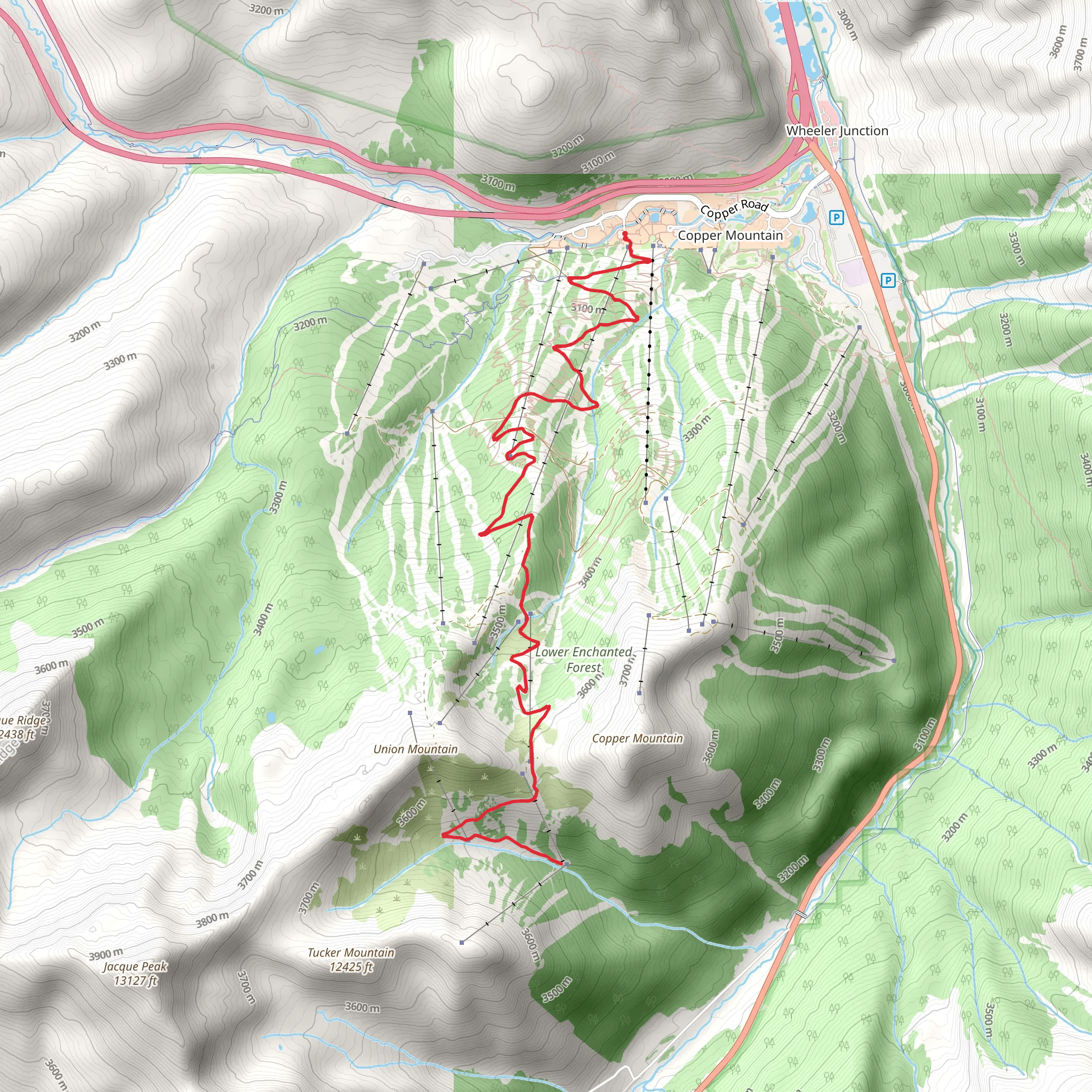 Copper Creek and Mountain mobile static map