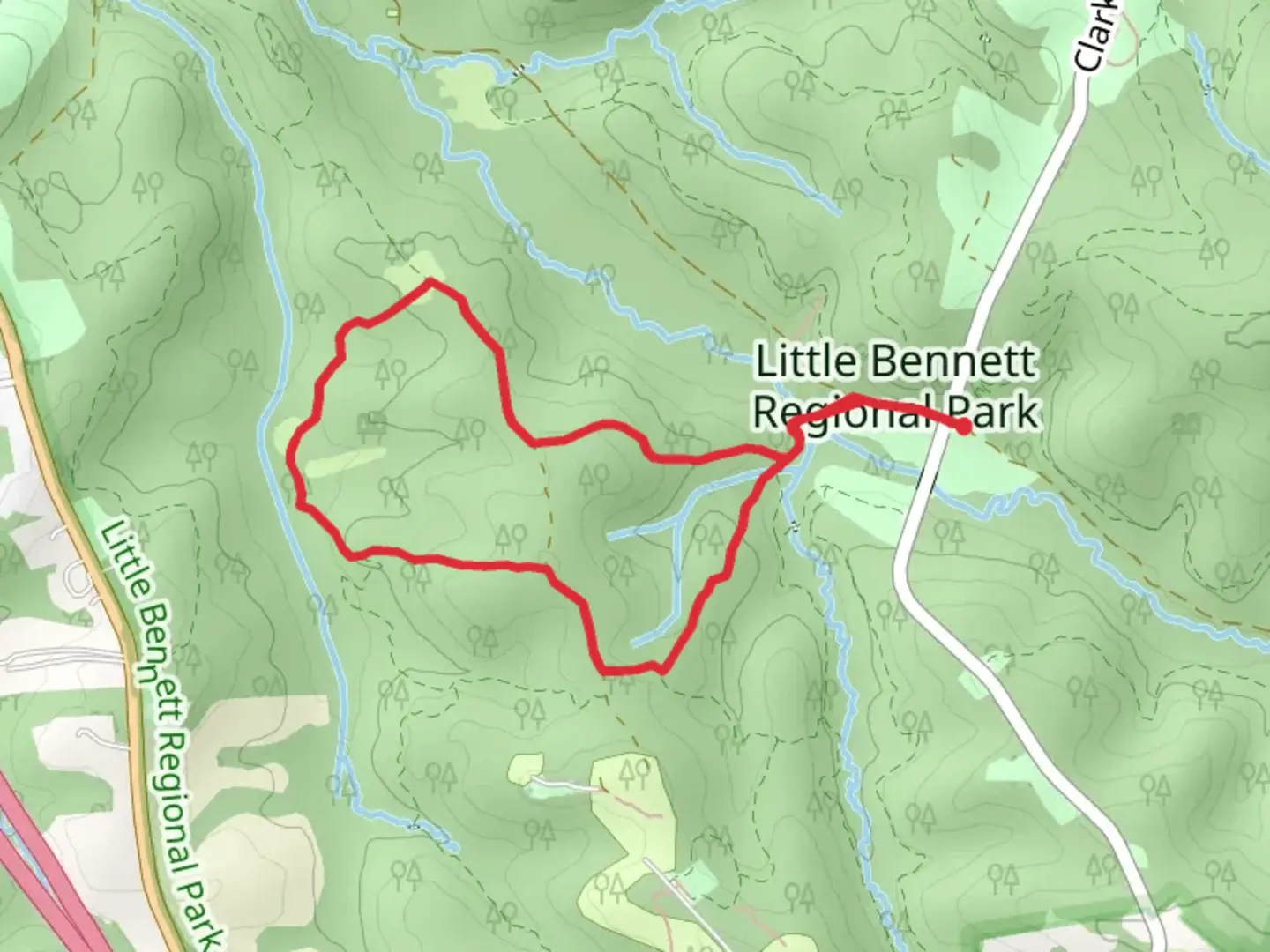 An image depicting the trail Stoneybrook, Beaver Valley and MOund Builder Loop Trail and its surrounding area.
