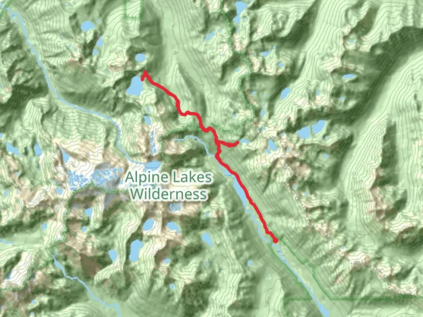 An image depicting the trail Tuck Lake and Marmot Lake via Deception Pass Trail and its surrounding area.