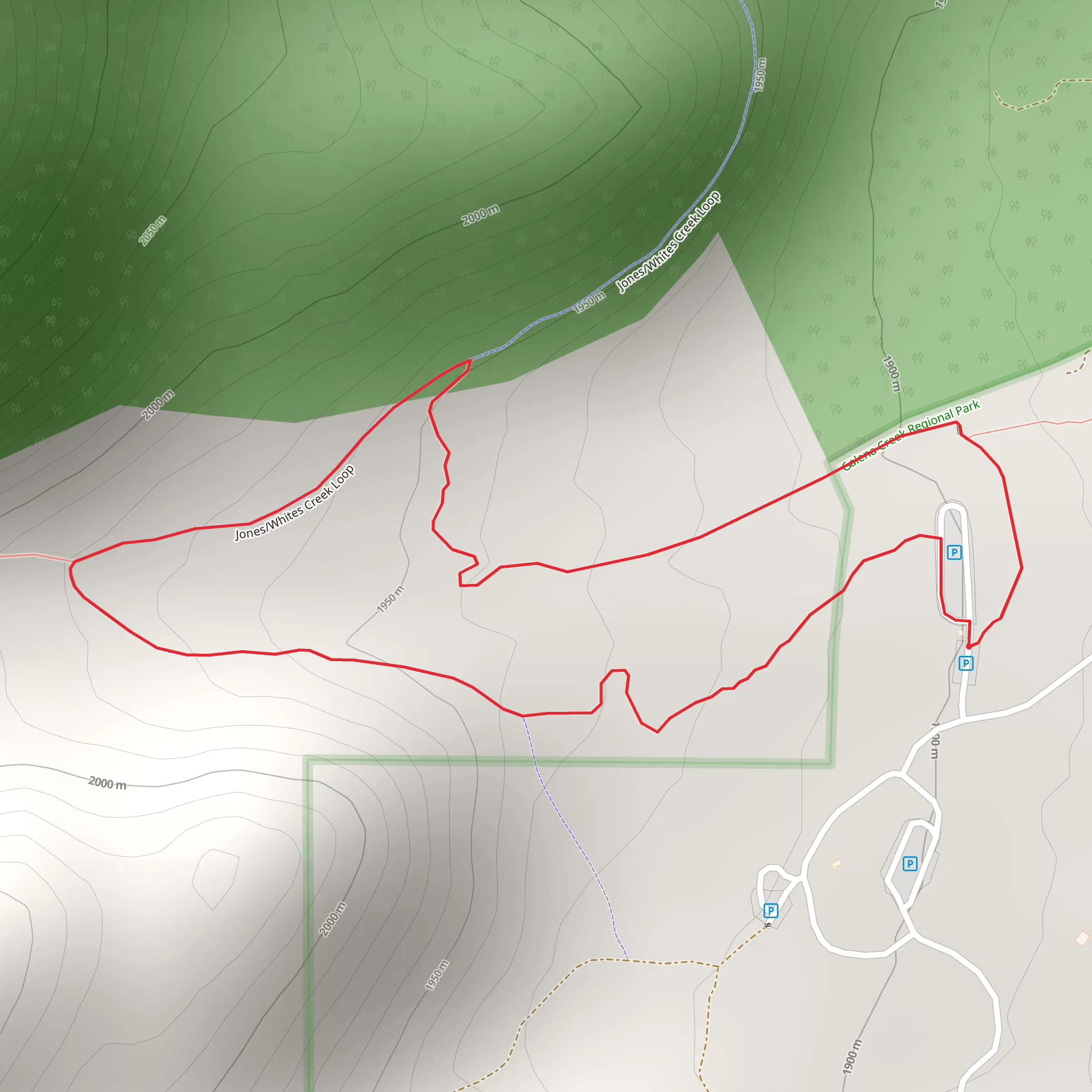 Jones - Whites Creek Short Loop mobile static map