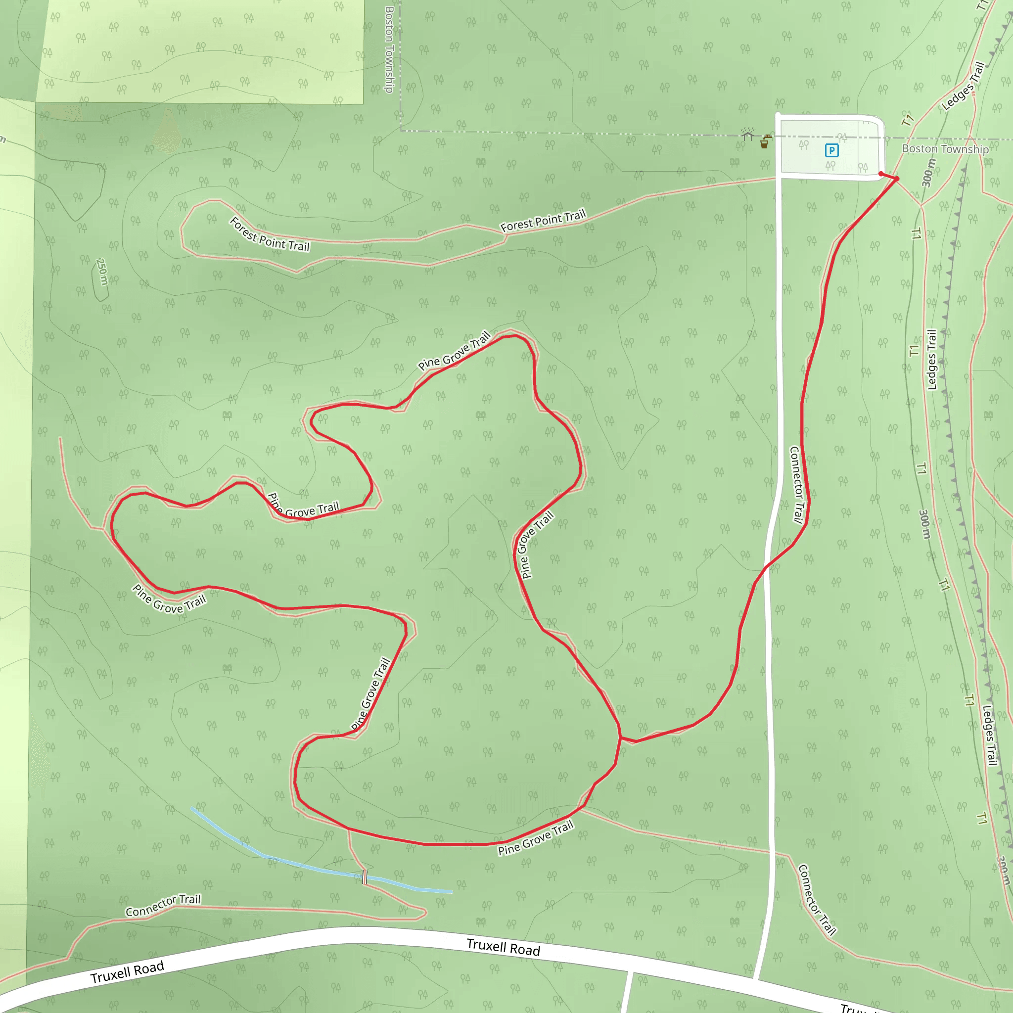 Pine Grove Trail mobile static map