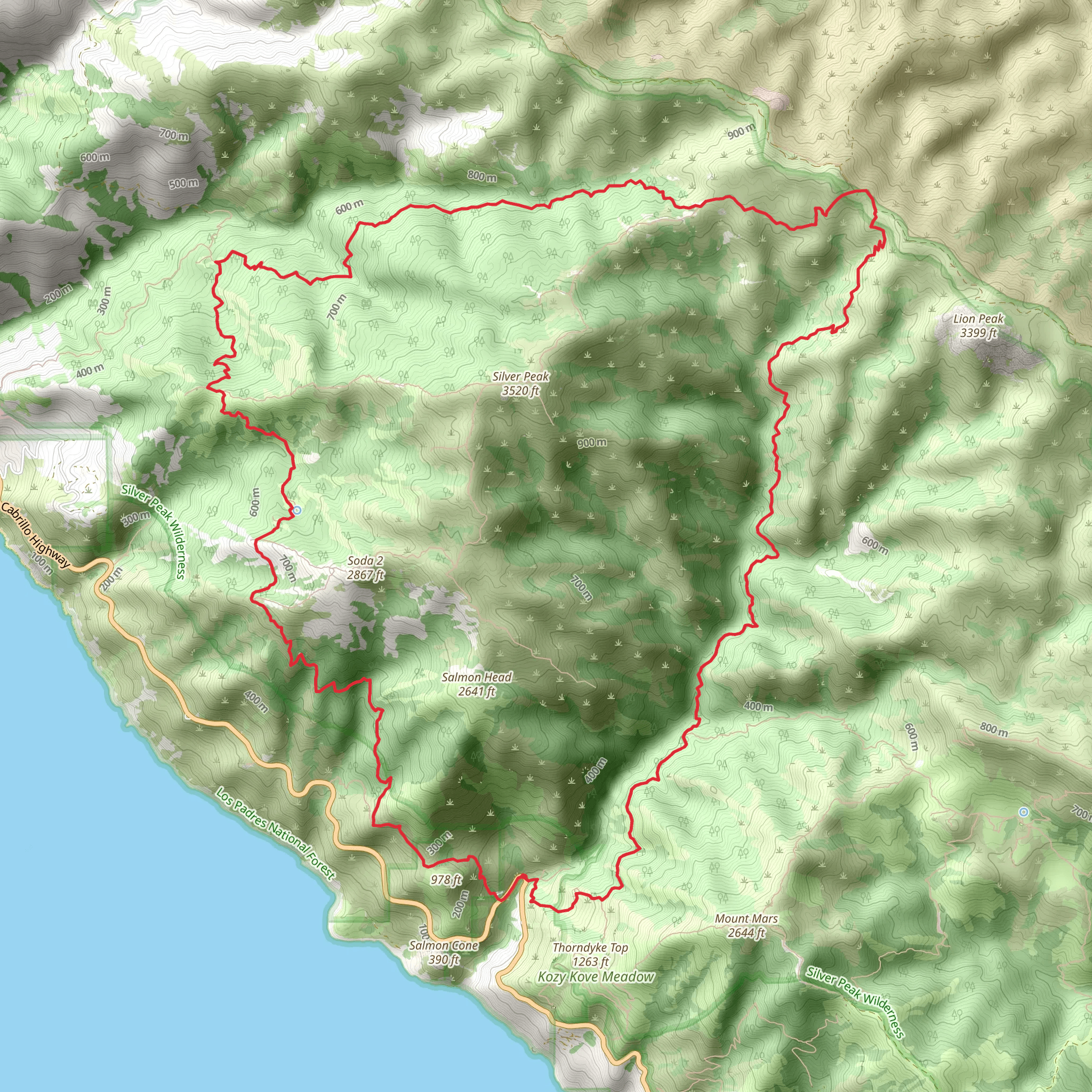 North Buckeye Camp via Cruickshank Trail and Salmon Creek Loop Trail mobile static map