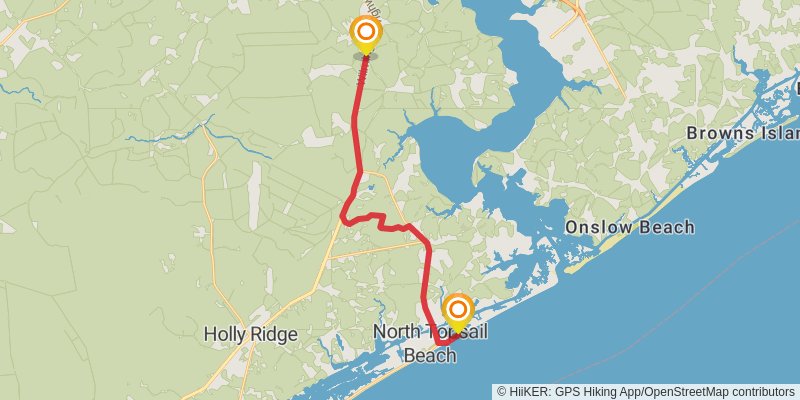 Mountains-to-Sea Trail stage 79 Map