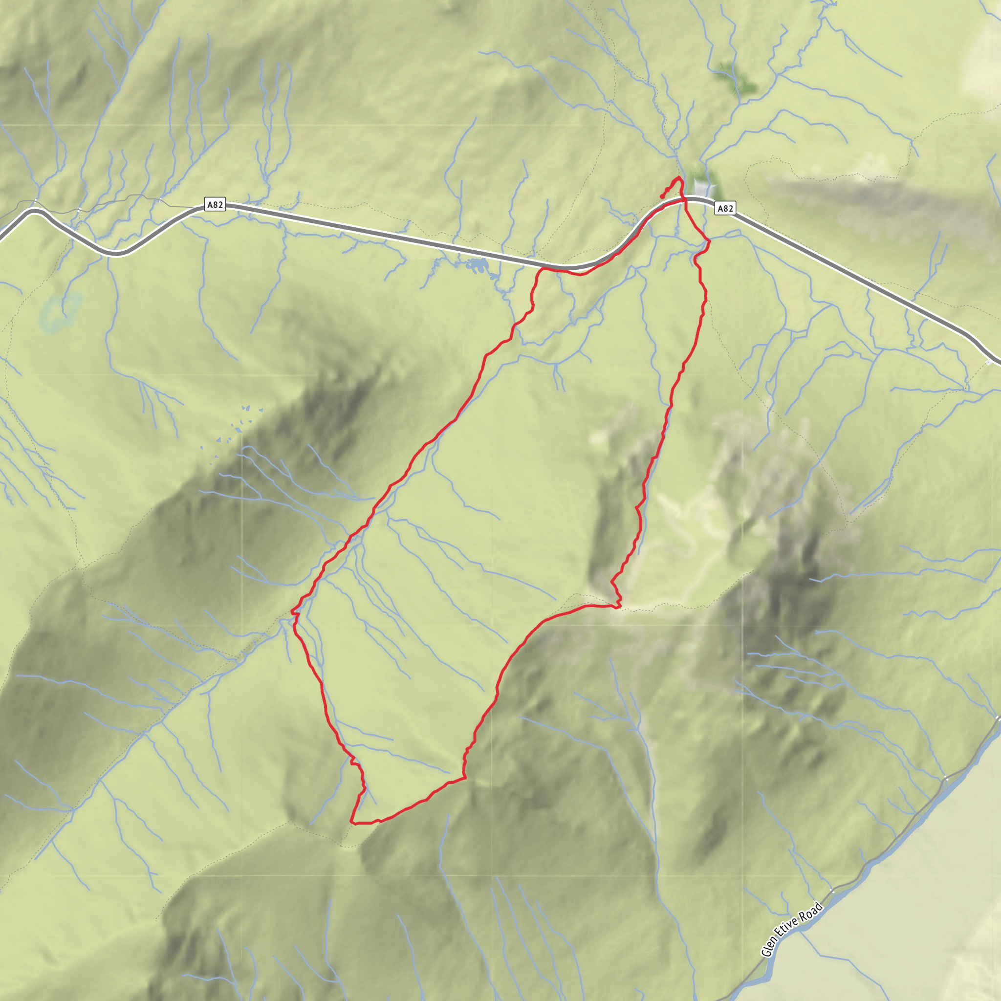Hike from Highland Council mobile static map
