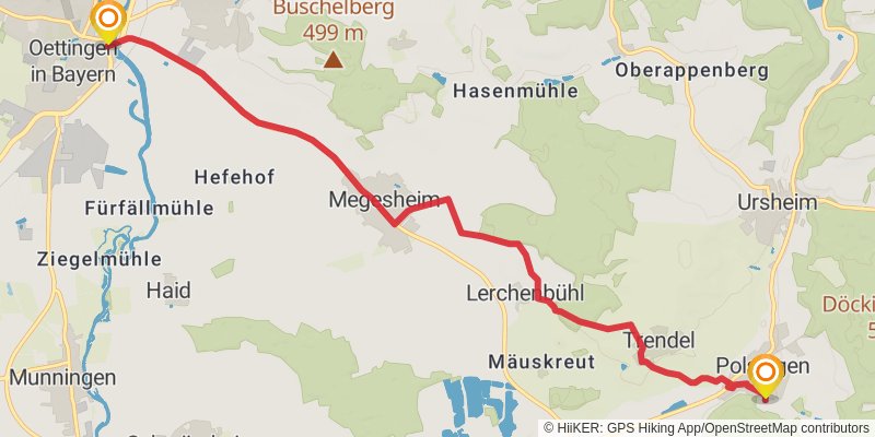 Frankenweg spur 1 Map