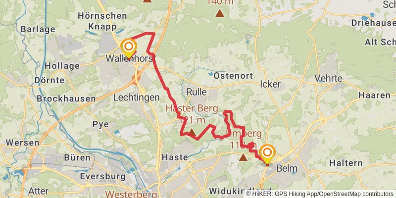 Mühlenweg im Wiehengebirge stage 5 Map