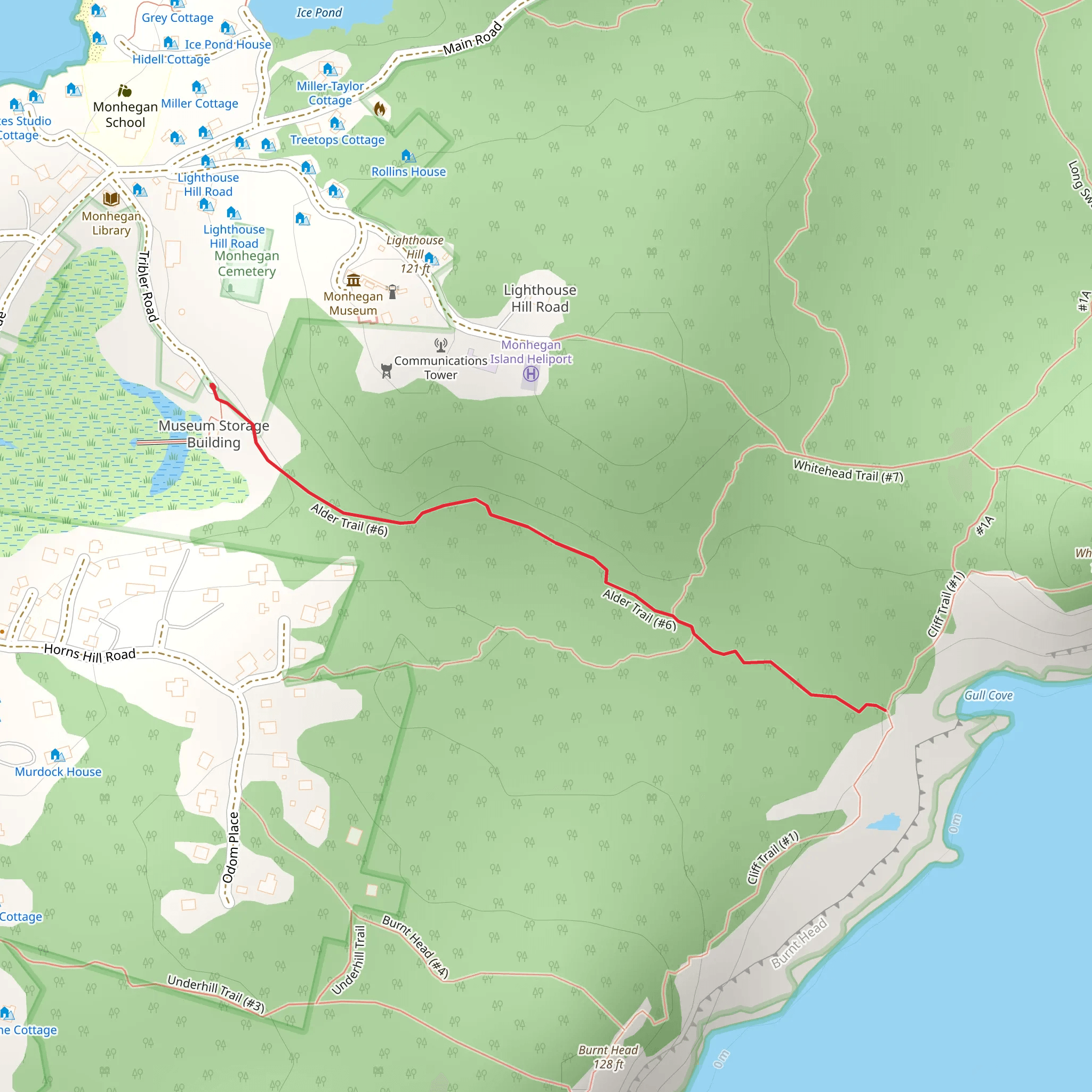 Alder Trail mobile static map