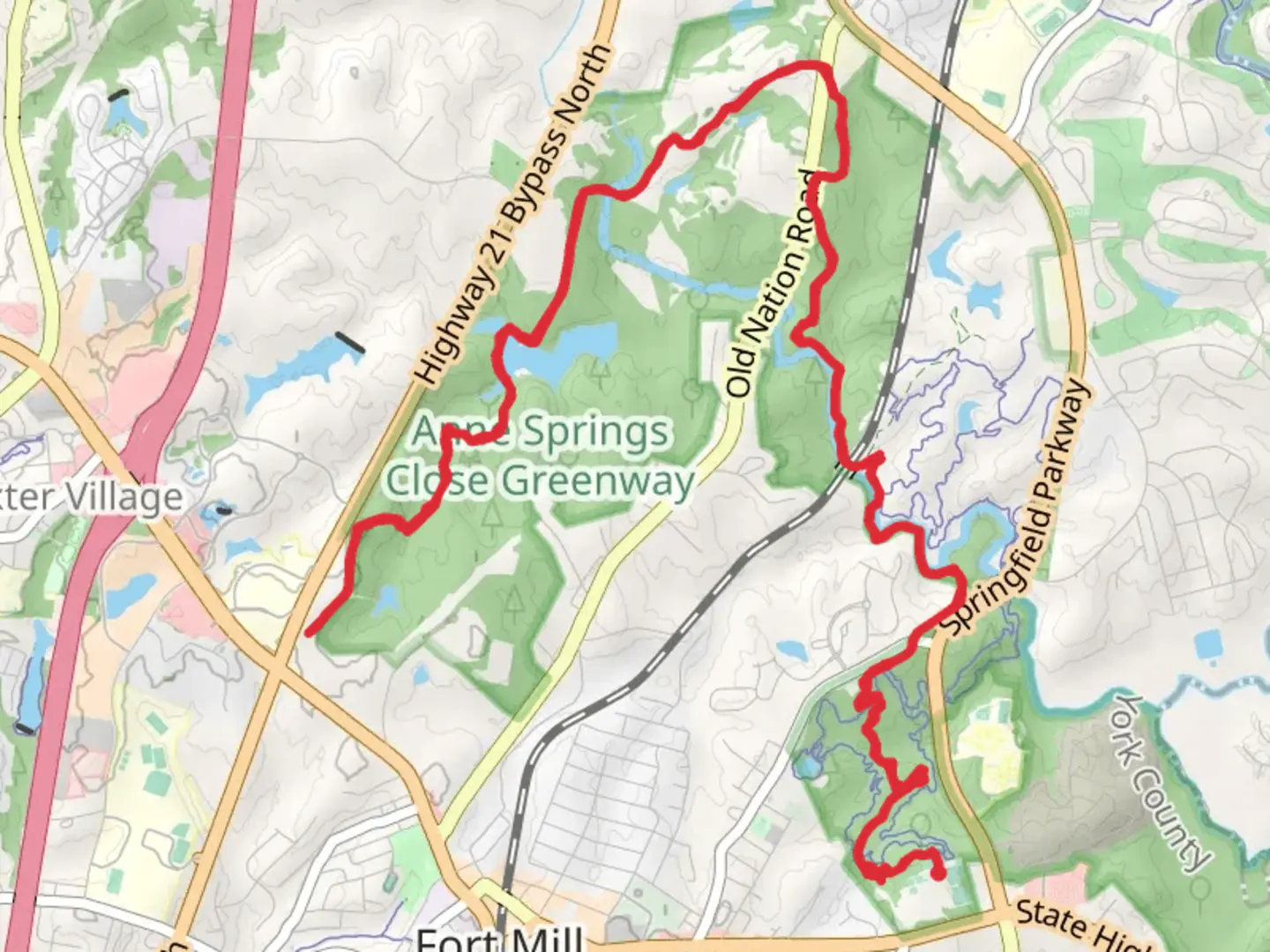 An image depicting the trail Blue Star and its surrounding area.