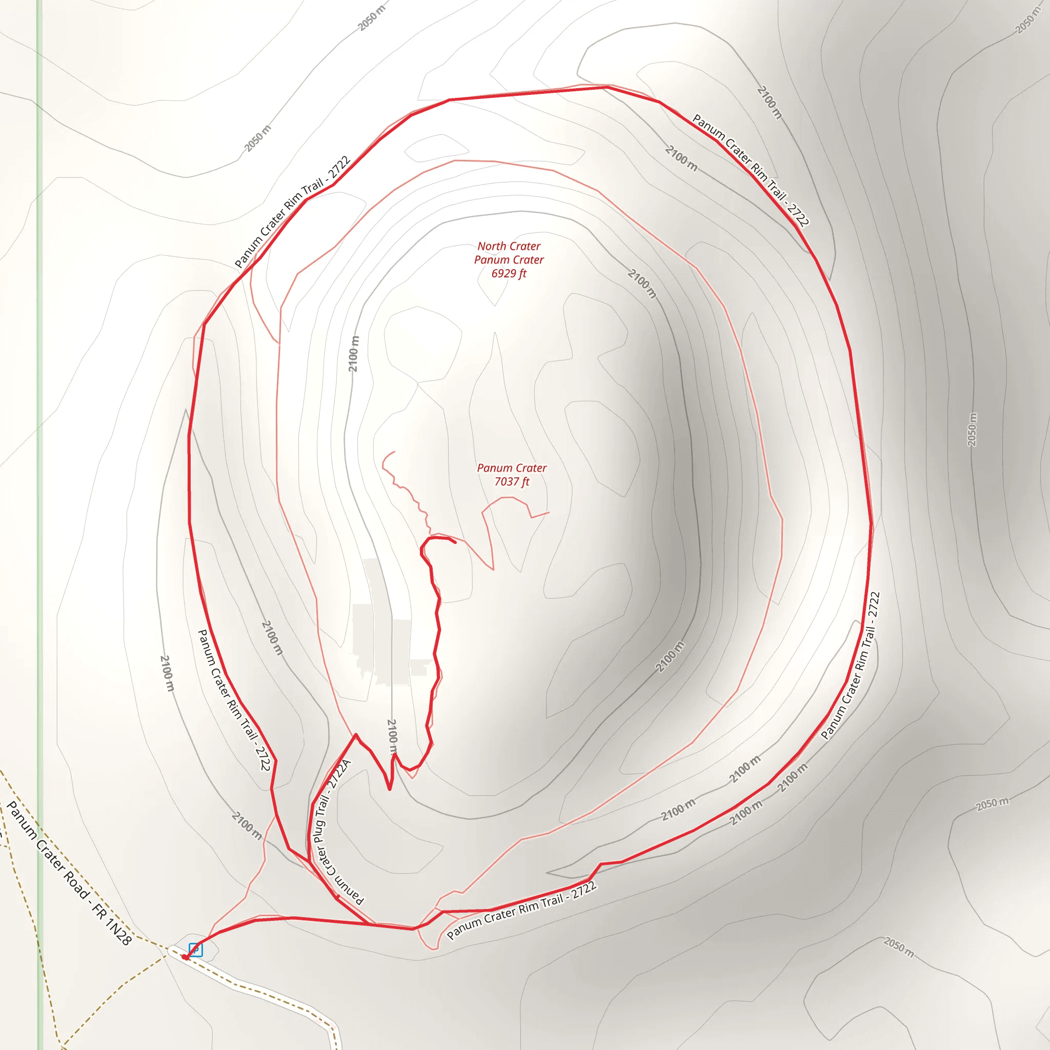 Panum Crater Loop mobile static map