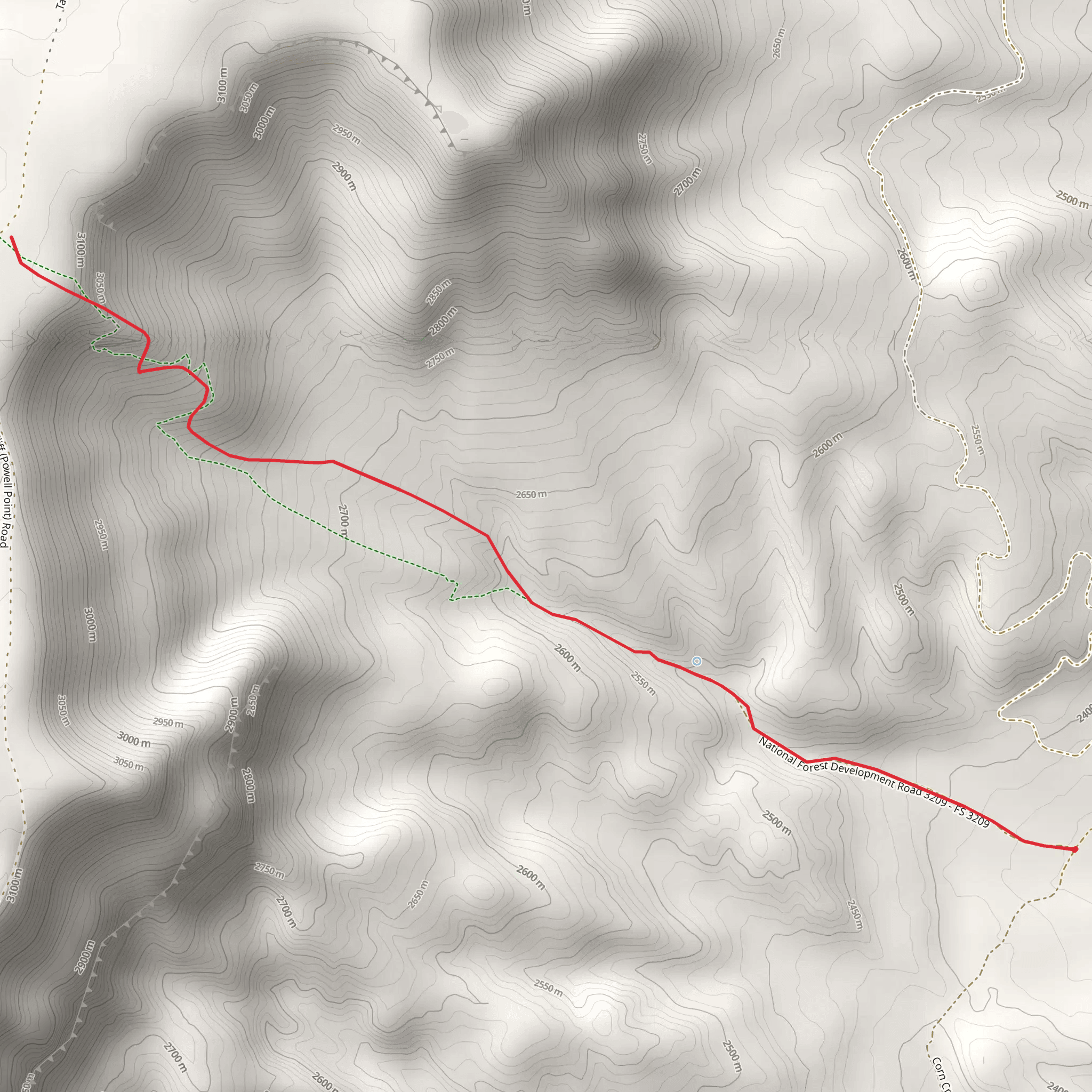 Water Canyon Trail mobile static map