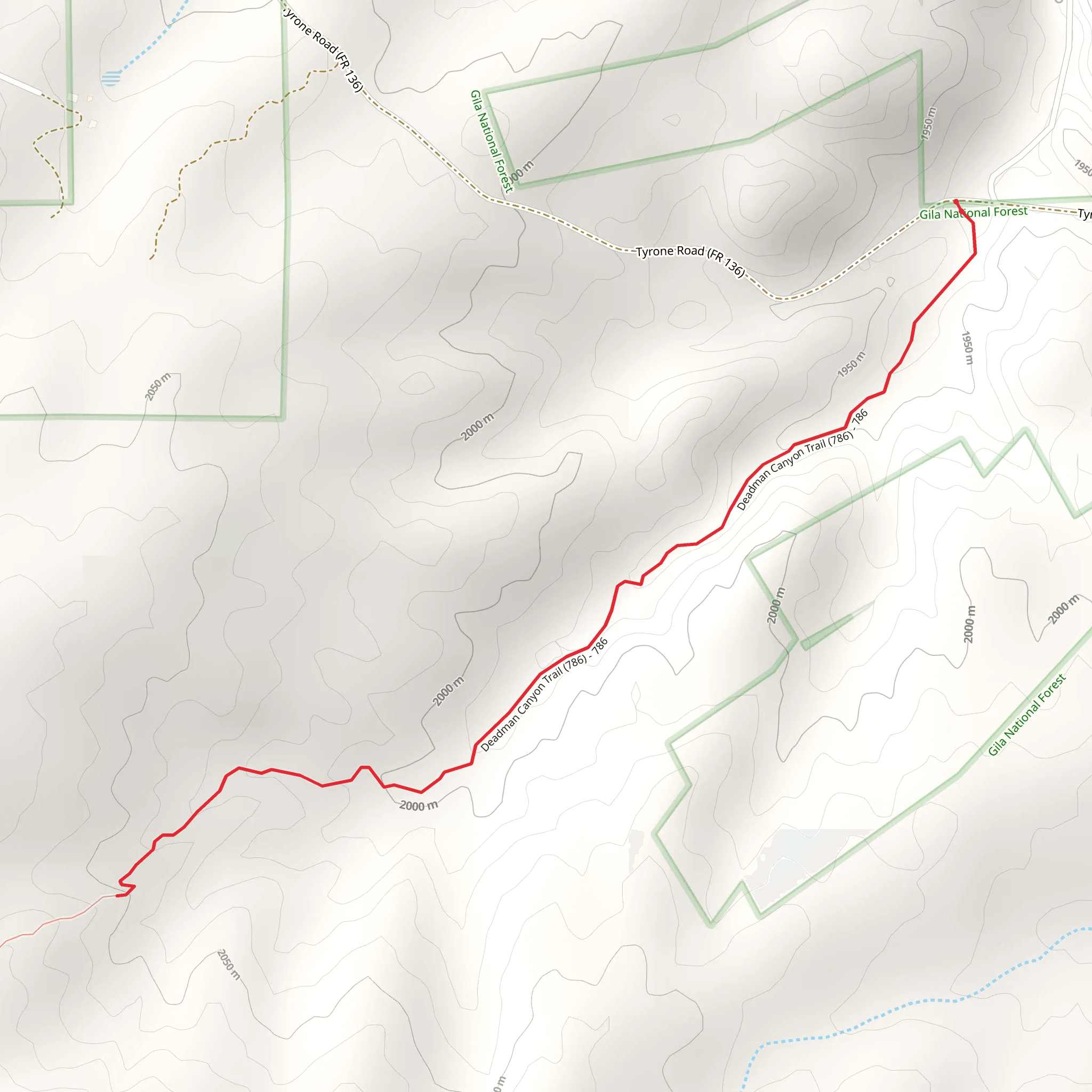 Deadman Canyon Trail mobile static map