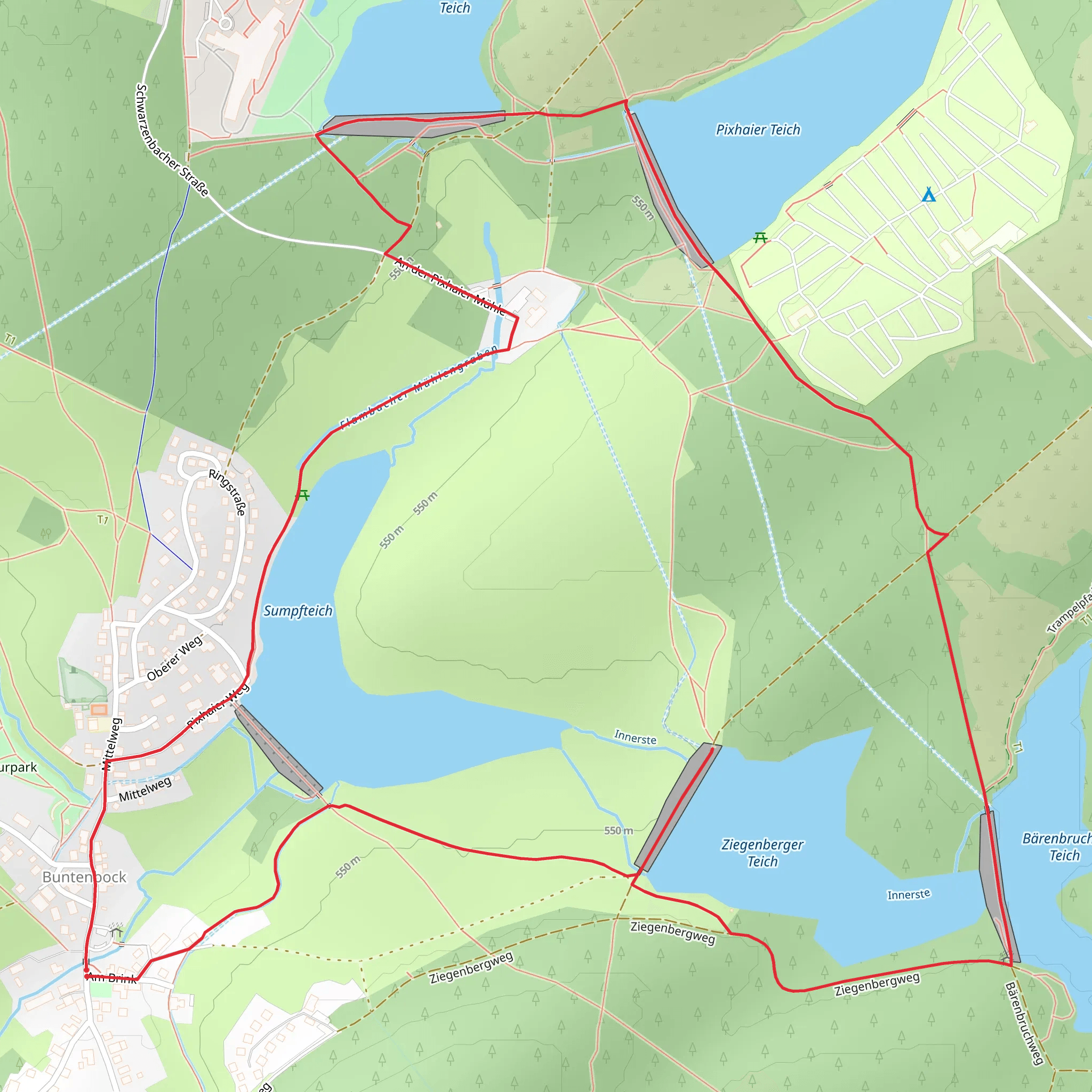Sumpfteich and Ziegenberger Teich via Ziegenbergweg mobile static map