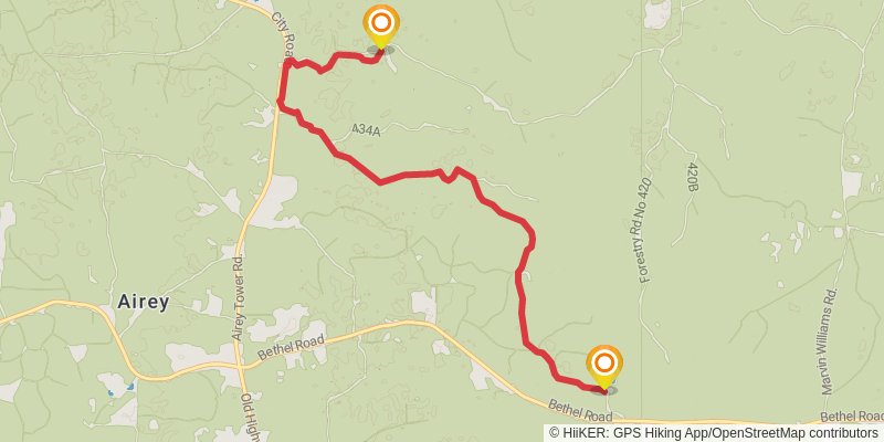 Bigfoot Horse Trail stage 2 Map