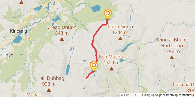 An Garbh Choire from Glenmore stage 3 Map