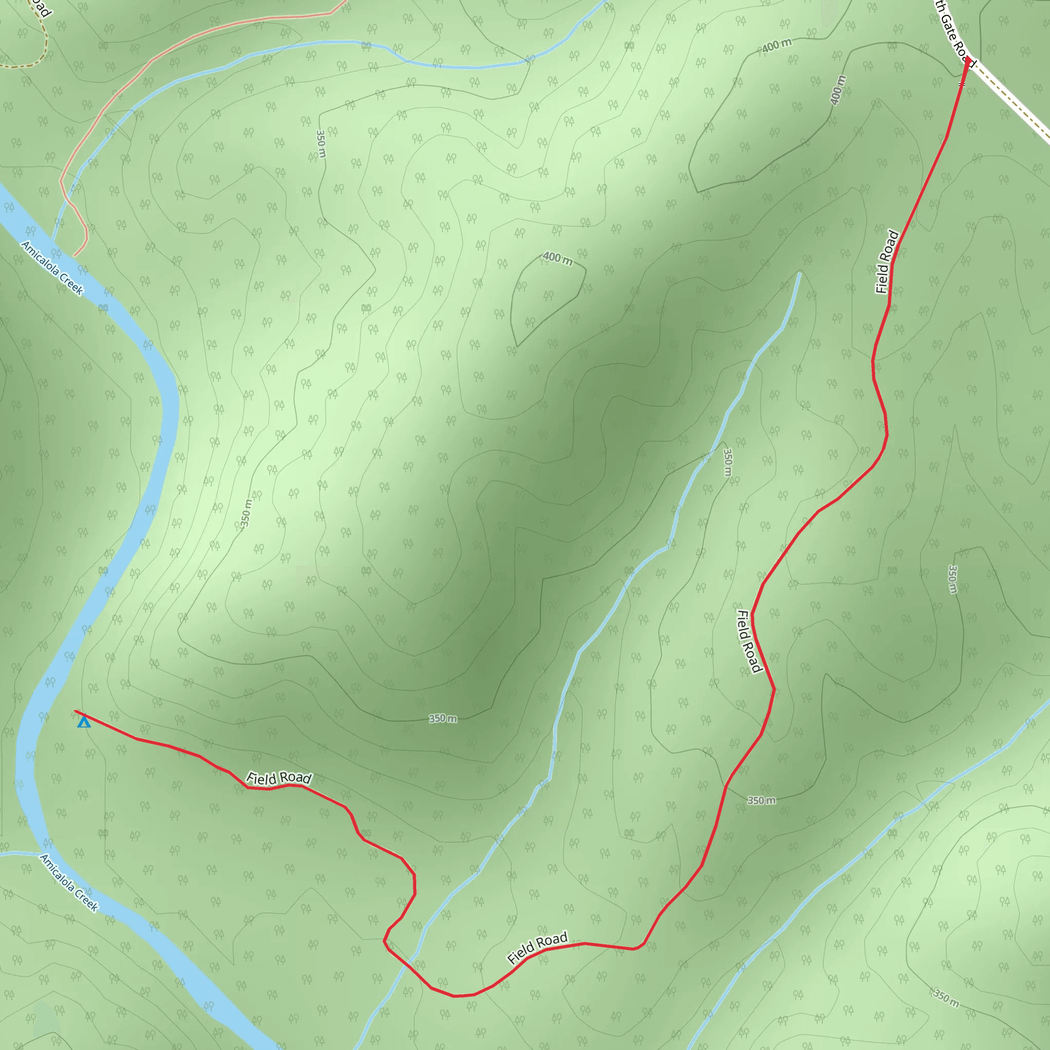 Amicalola Creek Camp Trail mobile static map