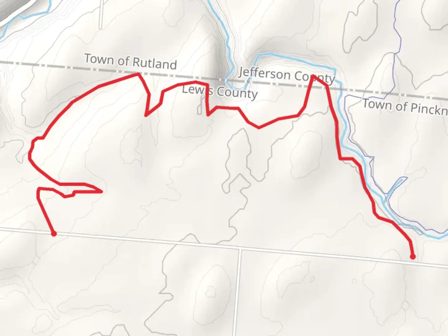 An image depicting the trail Pinckney Road Trail and its surrounding area.