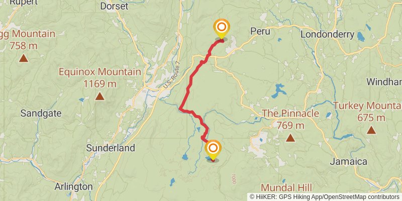 Appalachian Trail stage 161 Map