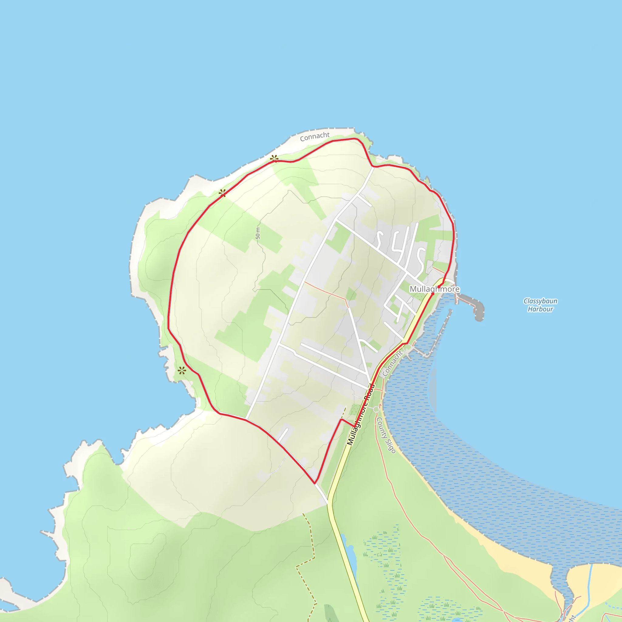 Mullaghmore Head Loop mobile static map