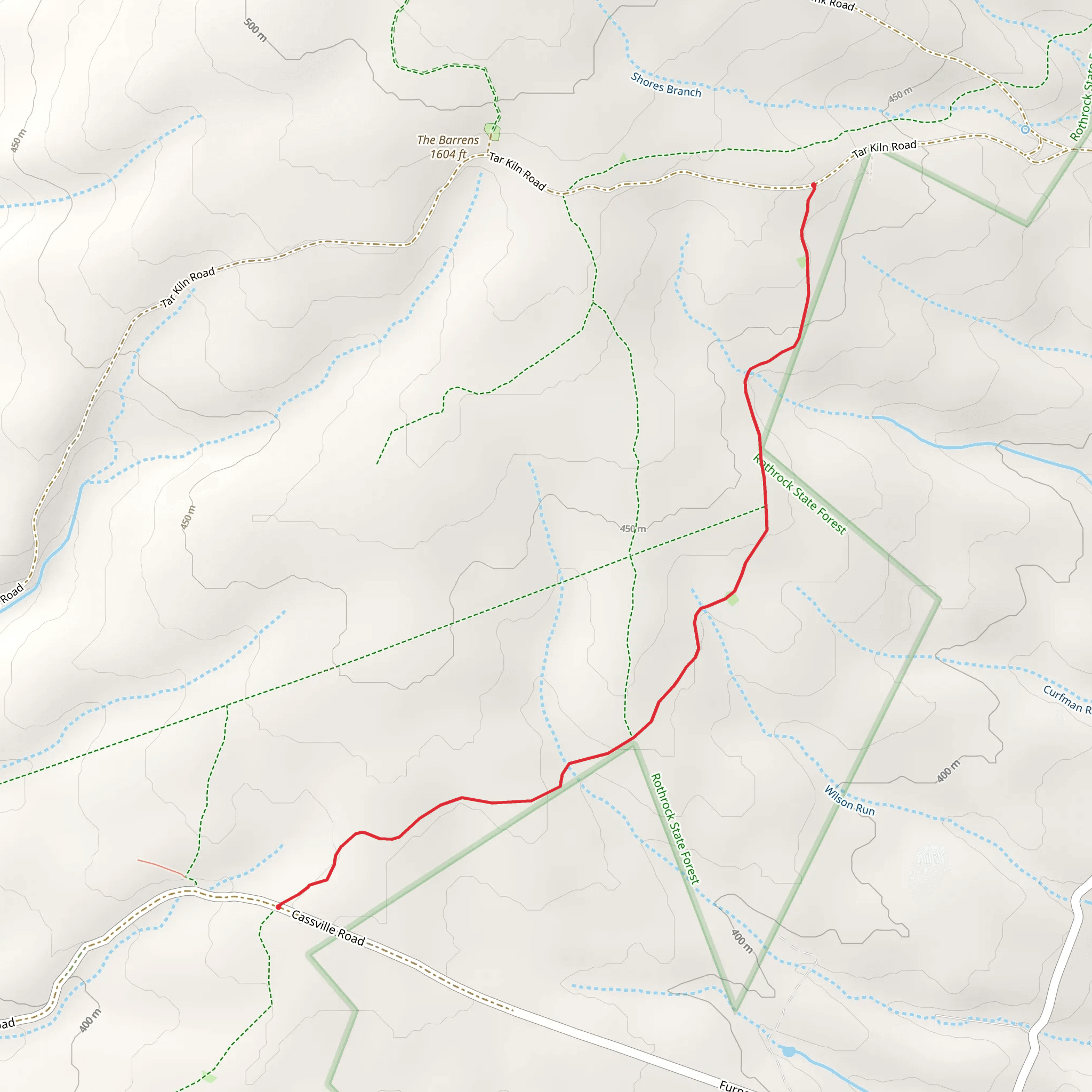 Down Under Trail mobile static map