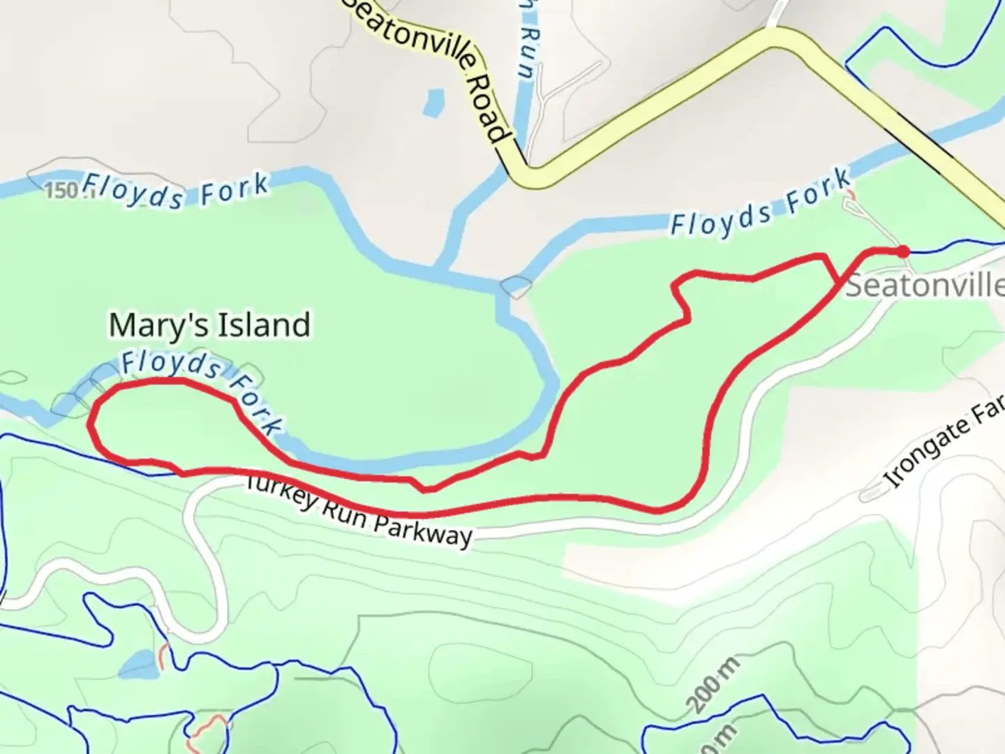 An image depicting the trail Seaton Valley and Louisville Loop Trail and its surrounding area.