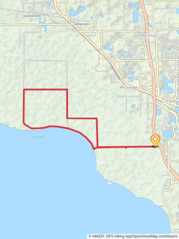 Welland Road and Lake Apopka Restoration Area Trail mobile static map